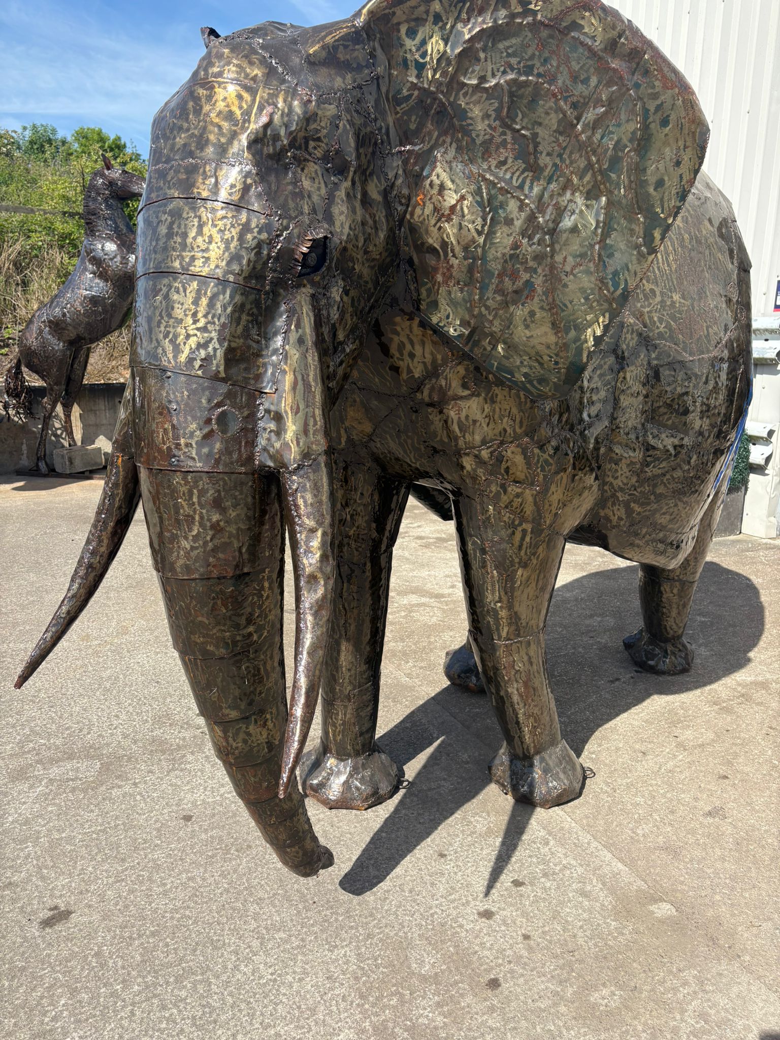 Elephant Metal Sculpture 7ft