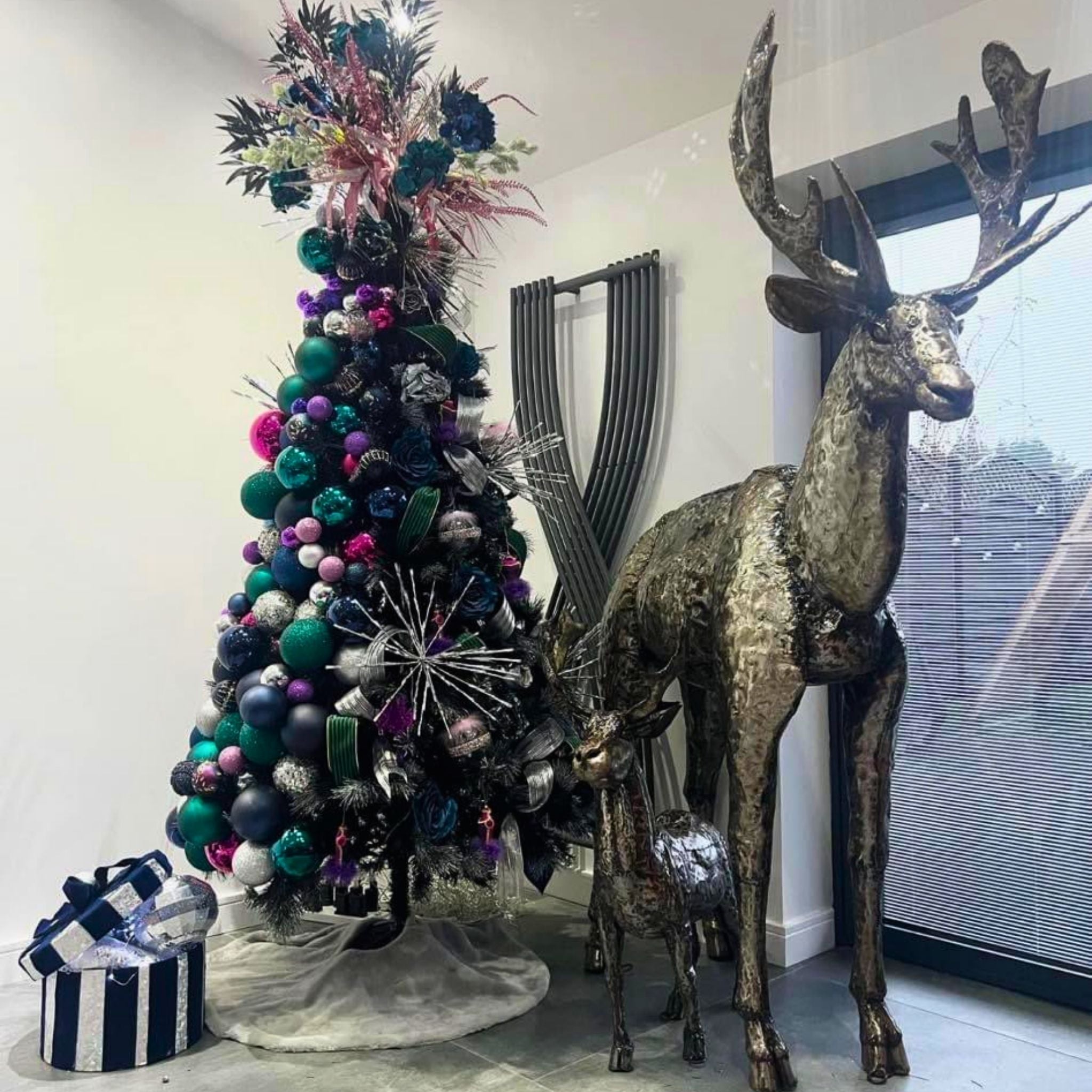 Adult Stag Metal Sculpture