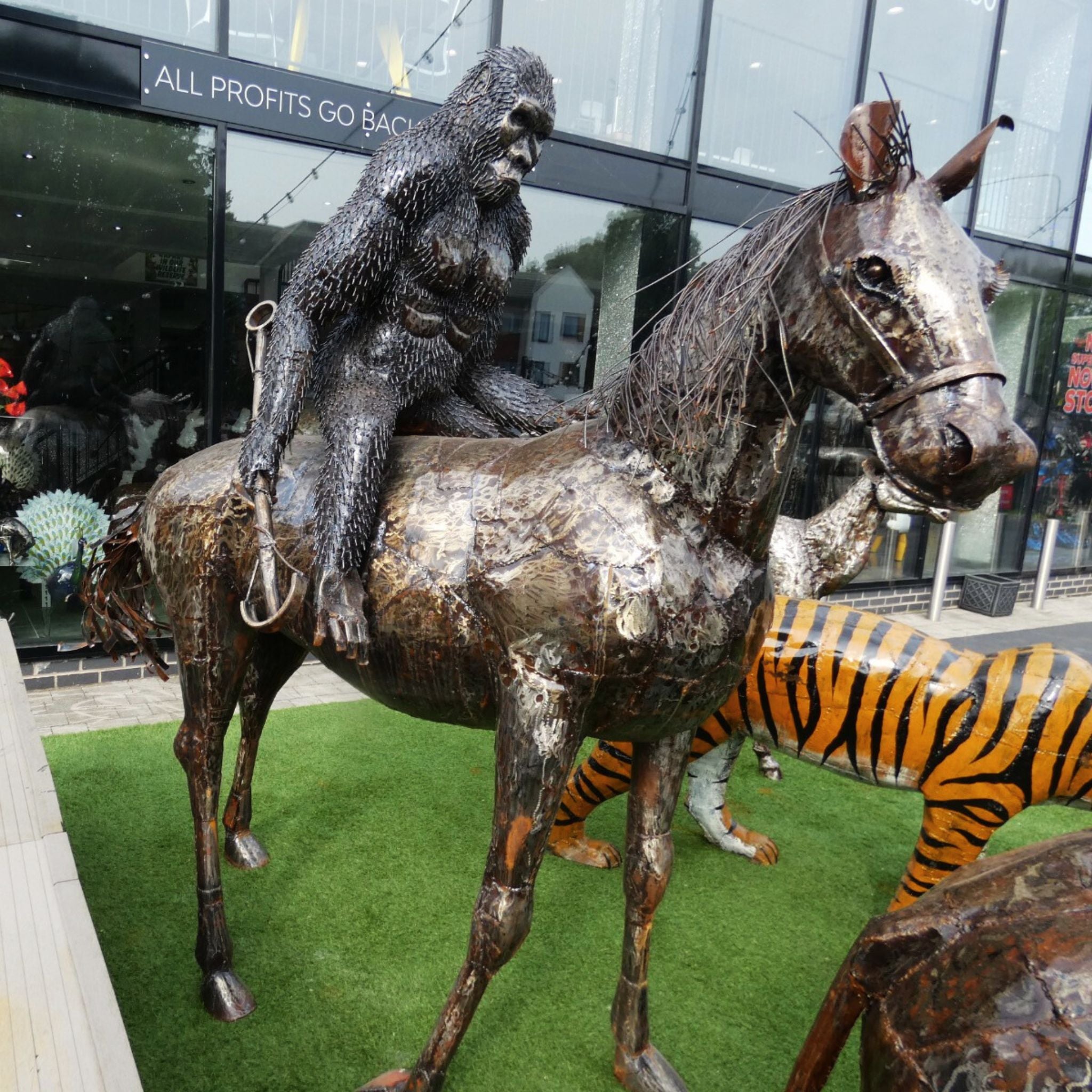 Ape on Horseback - Pangea Sculptures