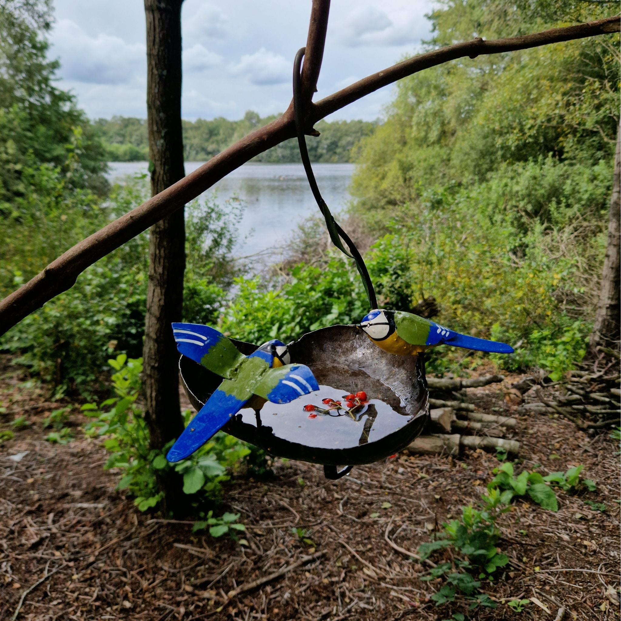 Blue Tit Bird Bath - Pangea Sculptures