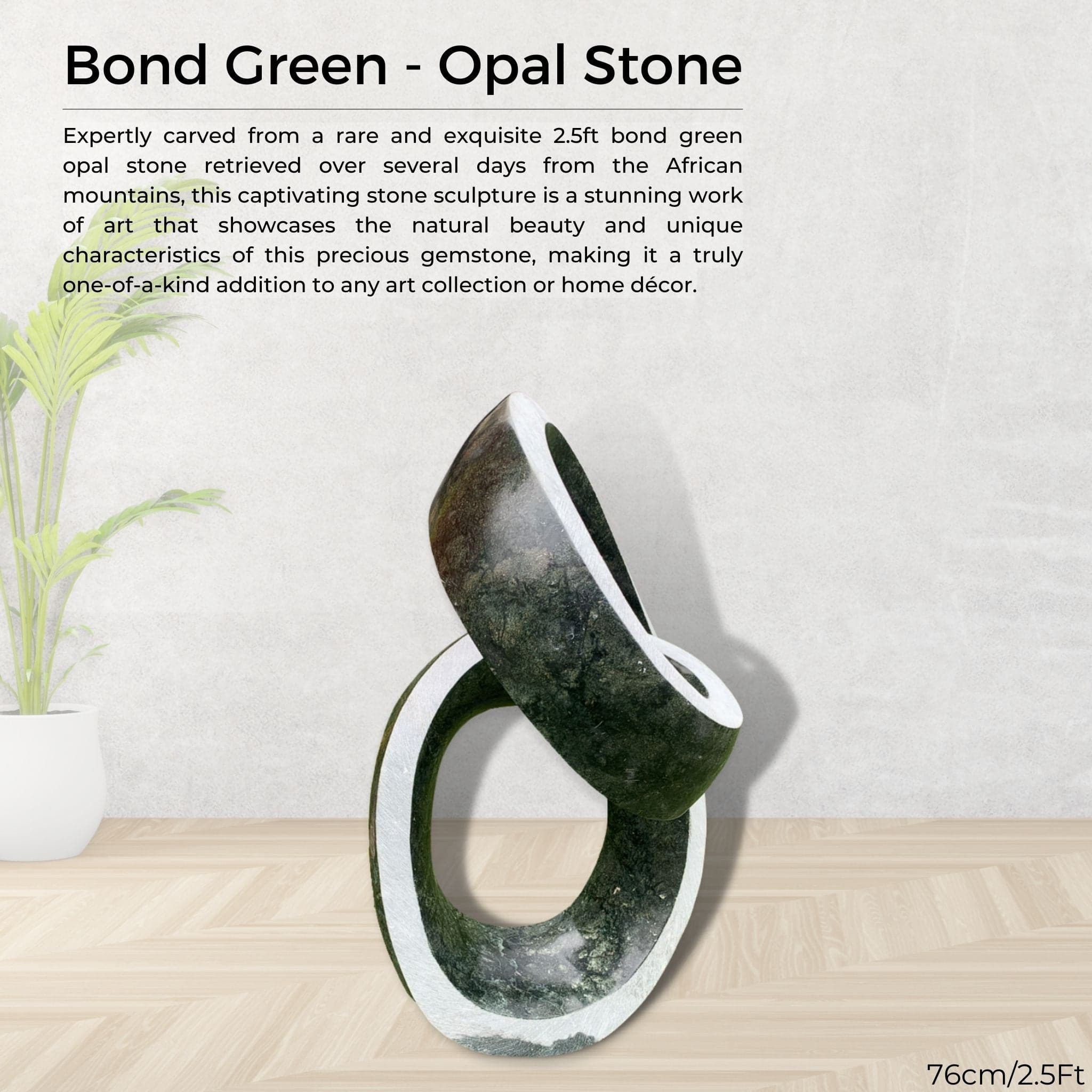 Bond Green - Opel Stone - Pangea Sculptures