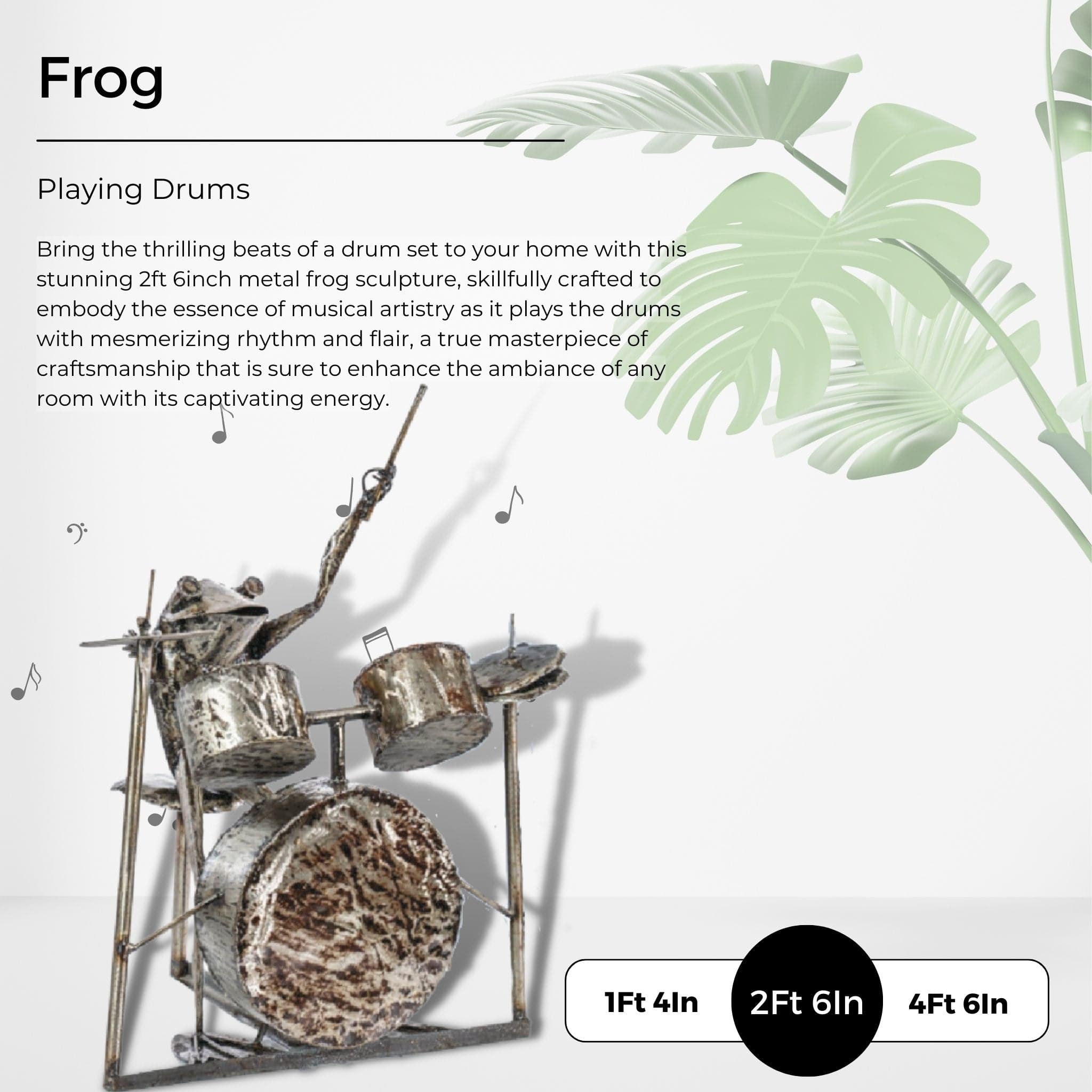 Drummer Frog - Pangea Sculptures