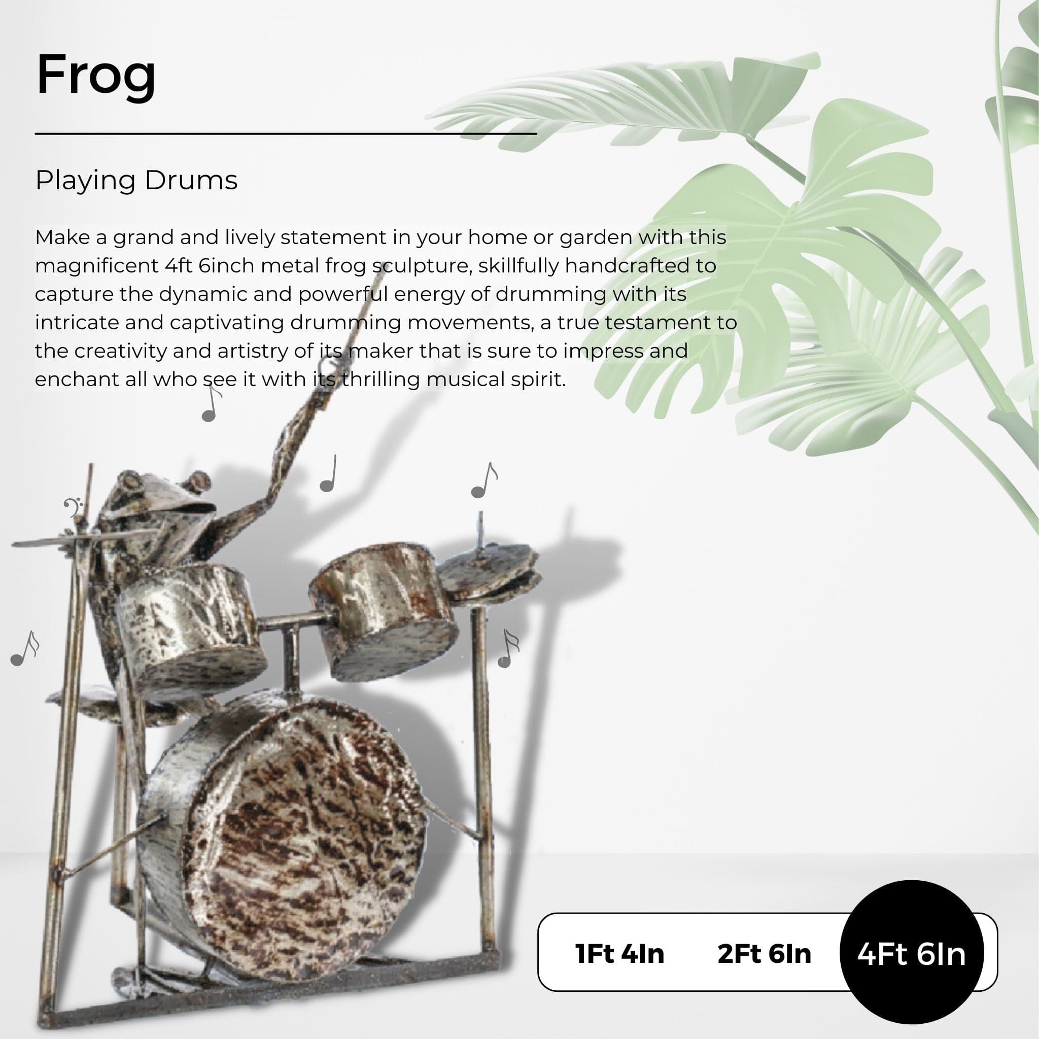 Drummer Frog - Pangea Sculptures