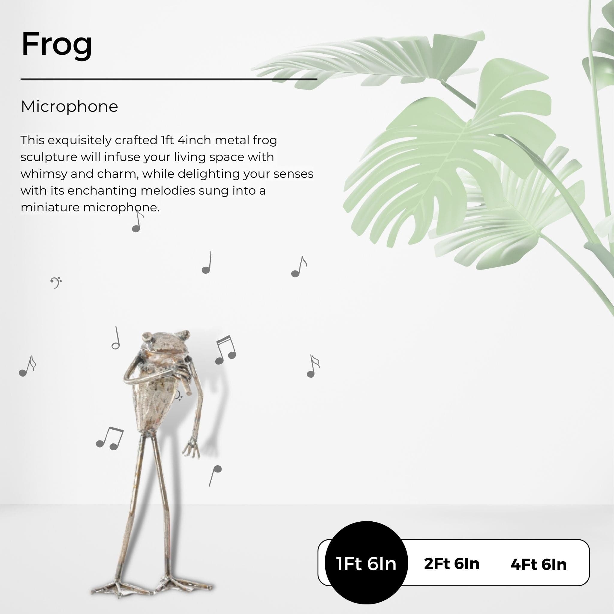 Microphone Frog - Pangea Sculptures