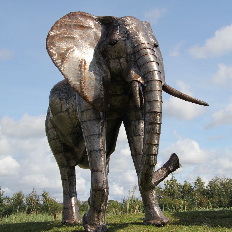 Natural Elephant - Pangea Sculptures