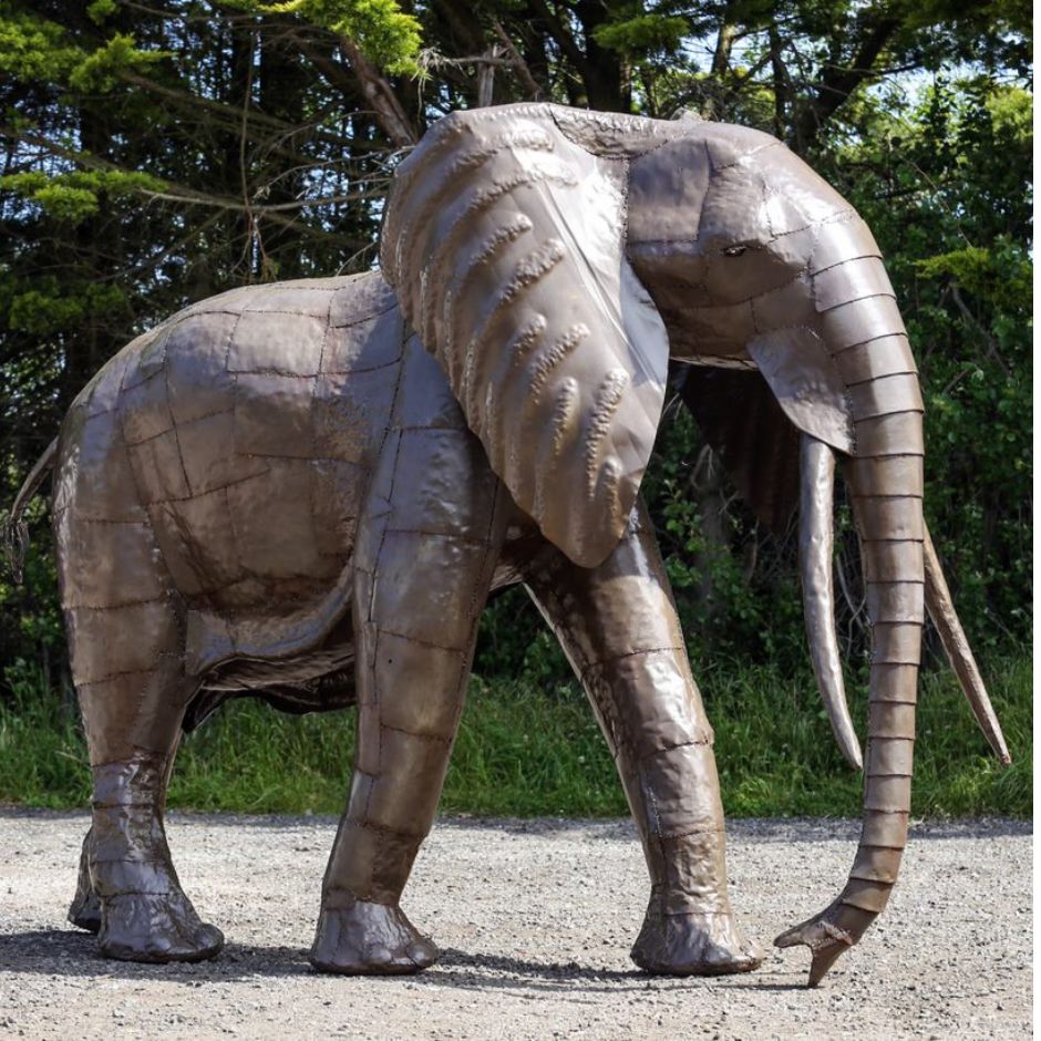 Natural Elephant - Pangea Sculptures