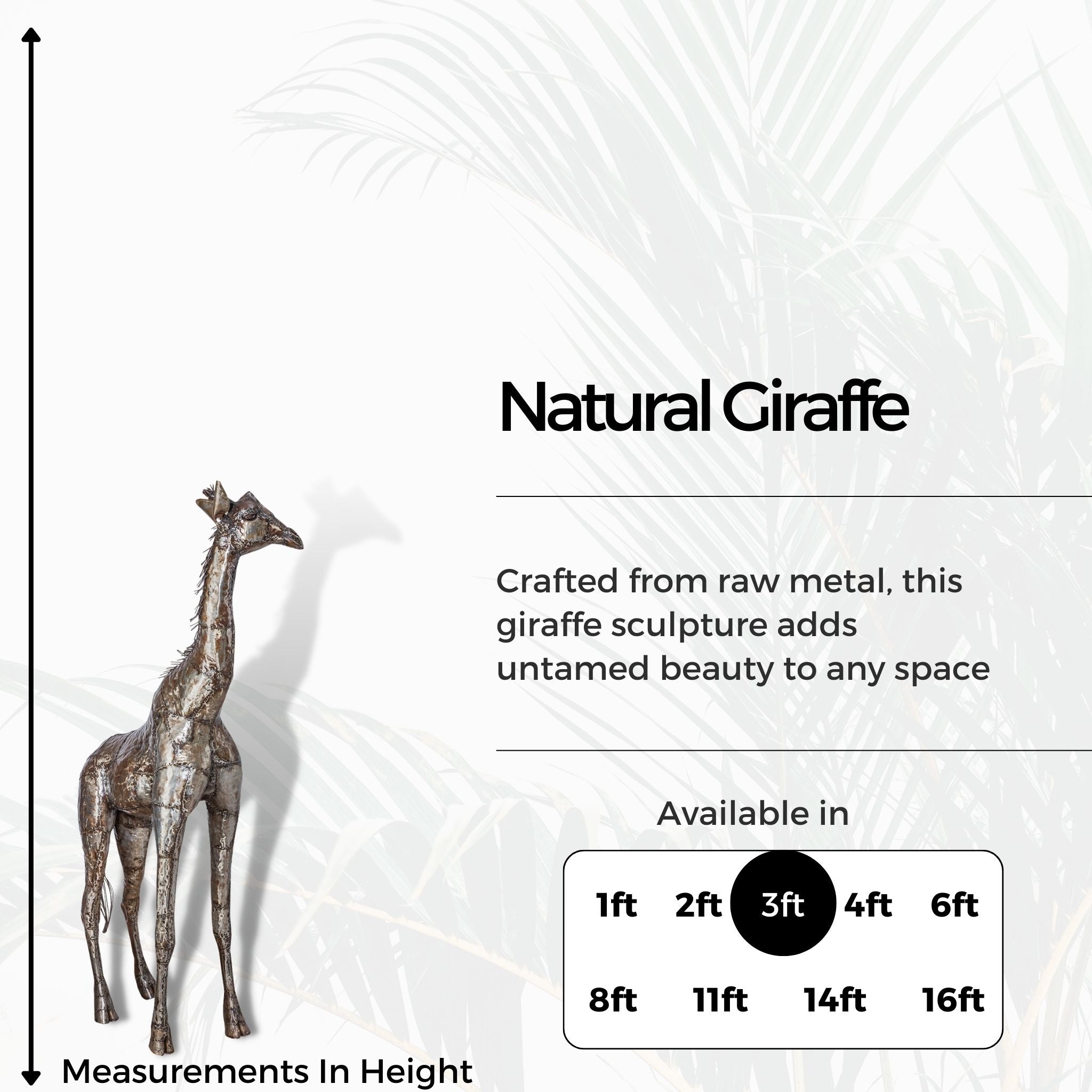 Natural Giraffe - Pangea Sculptures