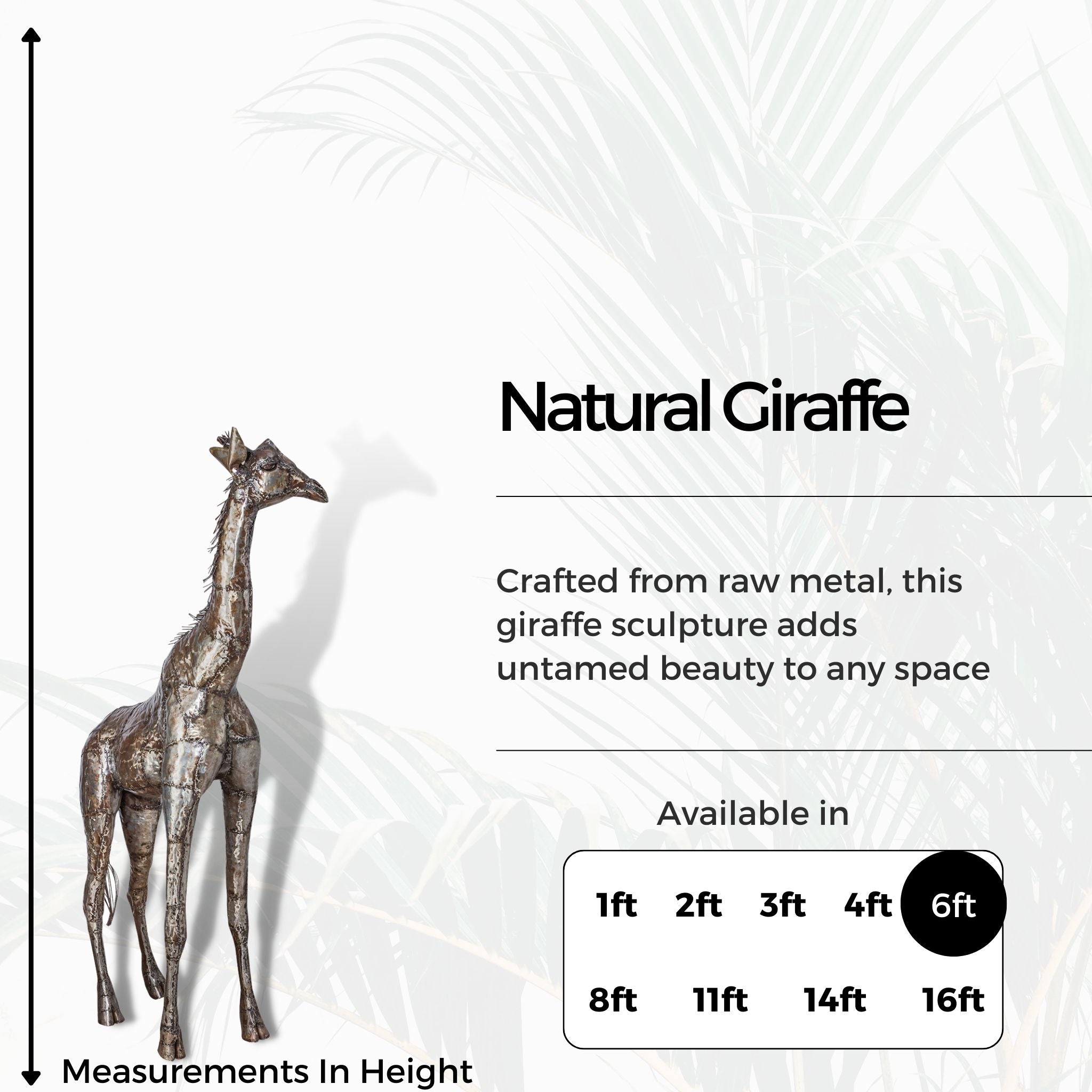 Natural Giraffe - Pangea Sculptures