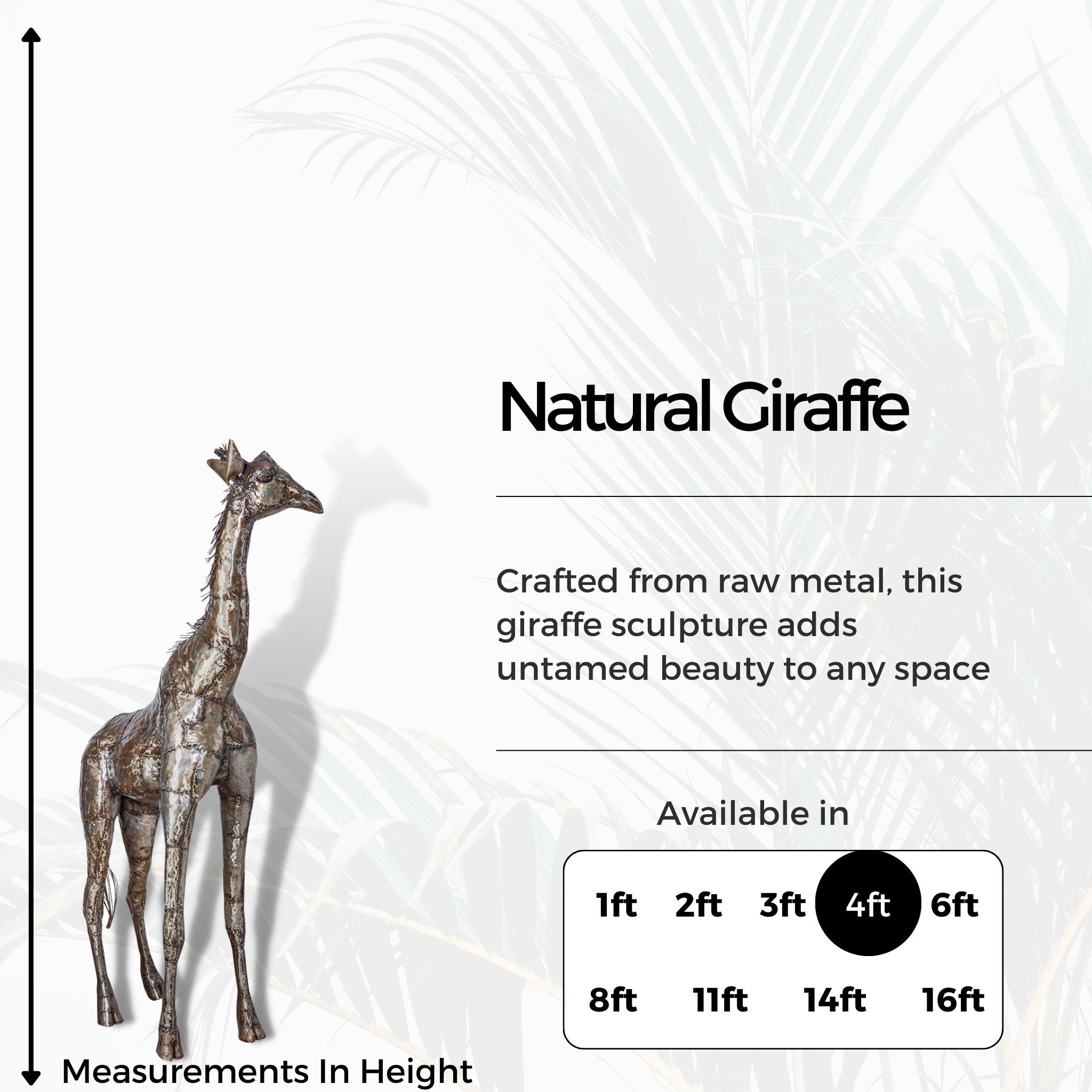 Natural Giraffe - Pangea Sculptures