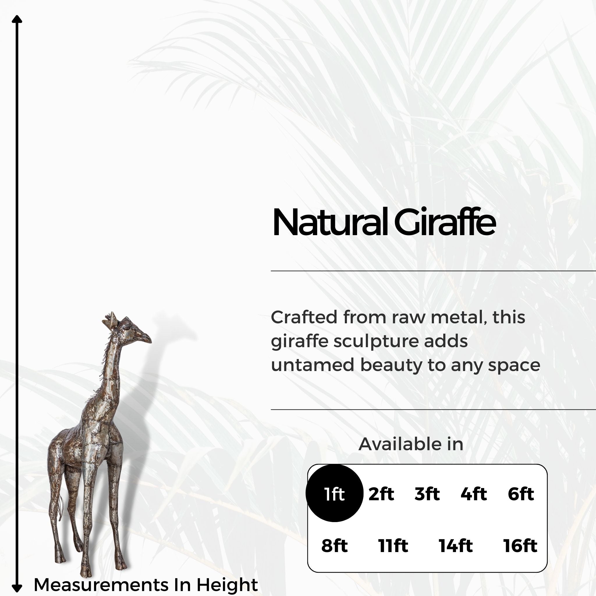 Natural Giraffe - Pangea Sculptures