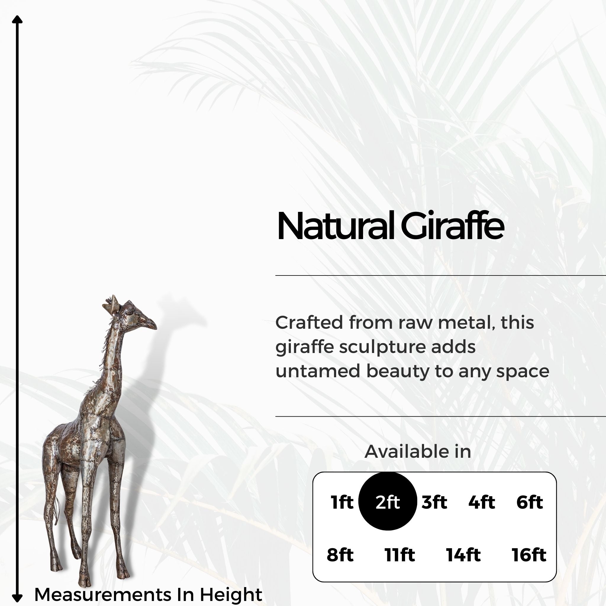 Natural Giraffe - Pangea Sculptures