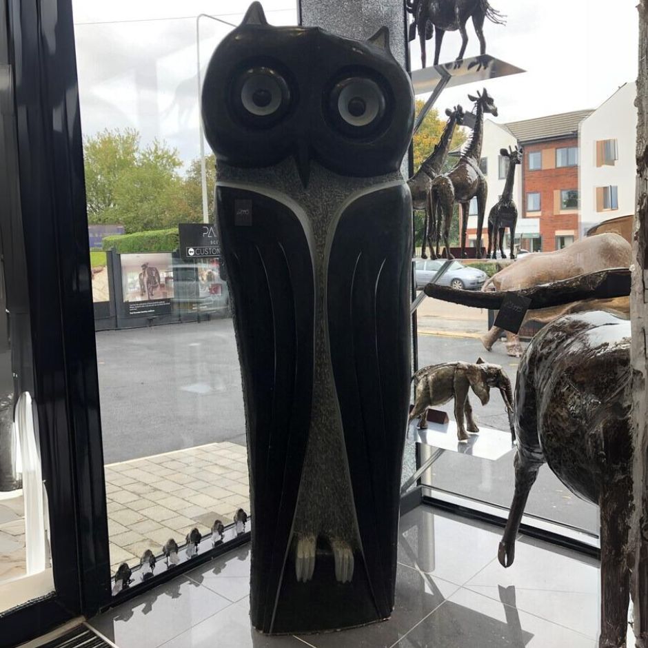 Owl Serpentine Stone - Pangea Sculptures