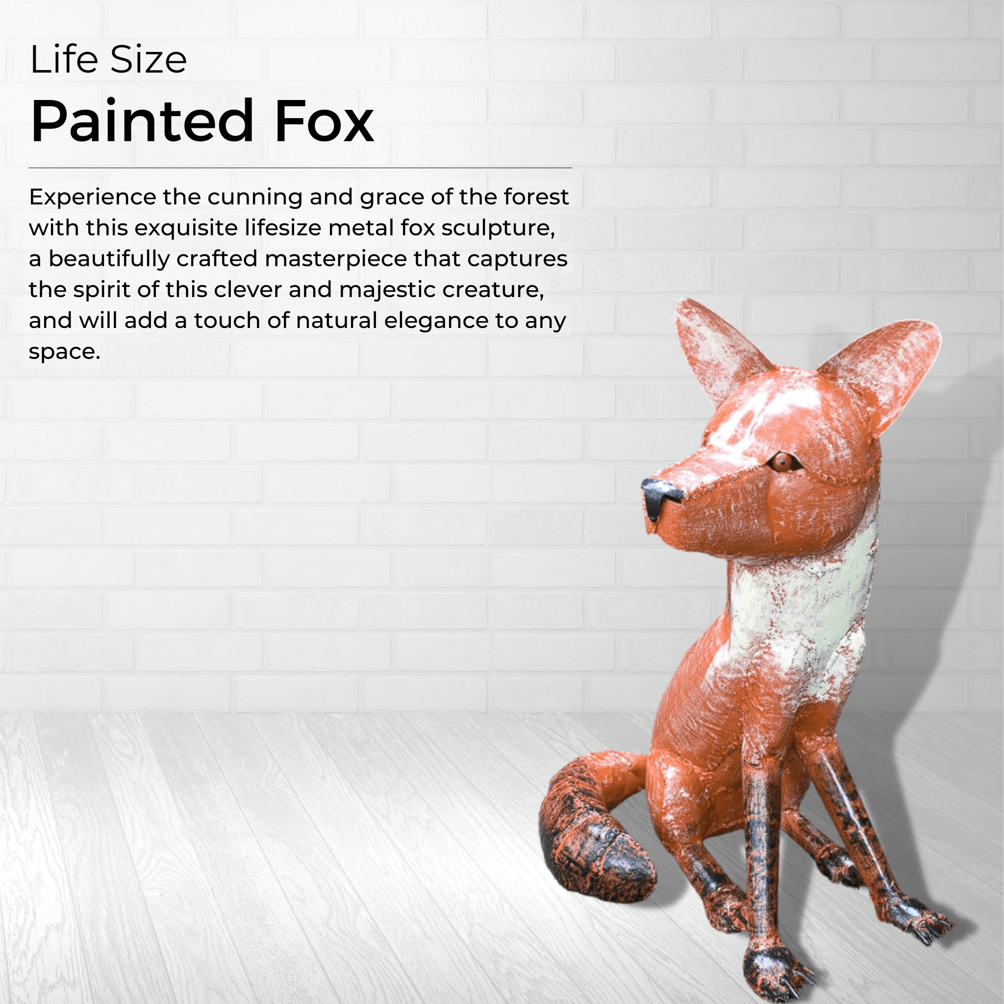Painted Fox - Pangea Sculptures