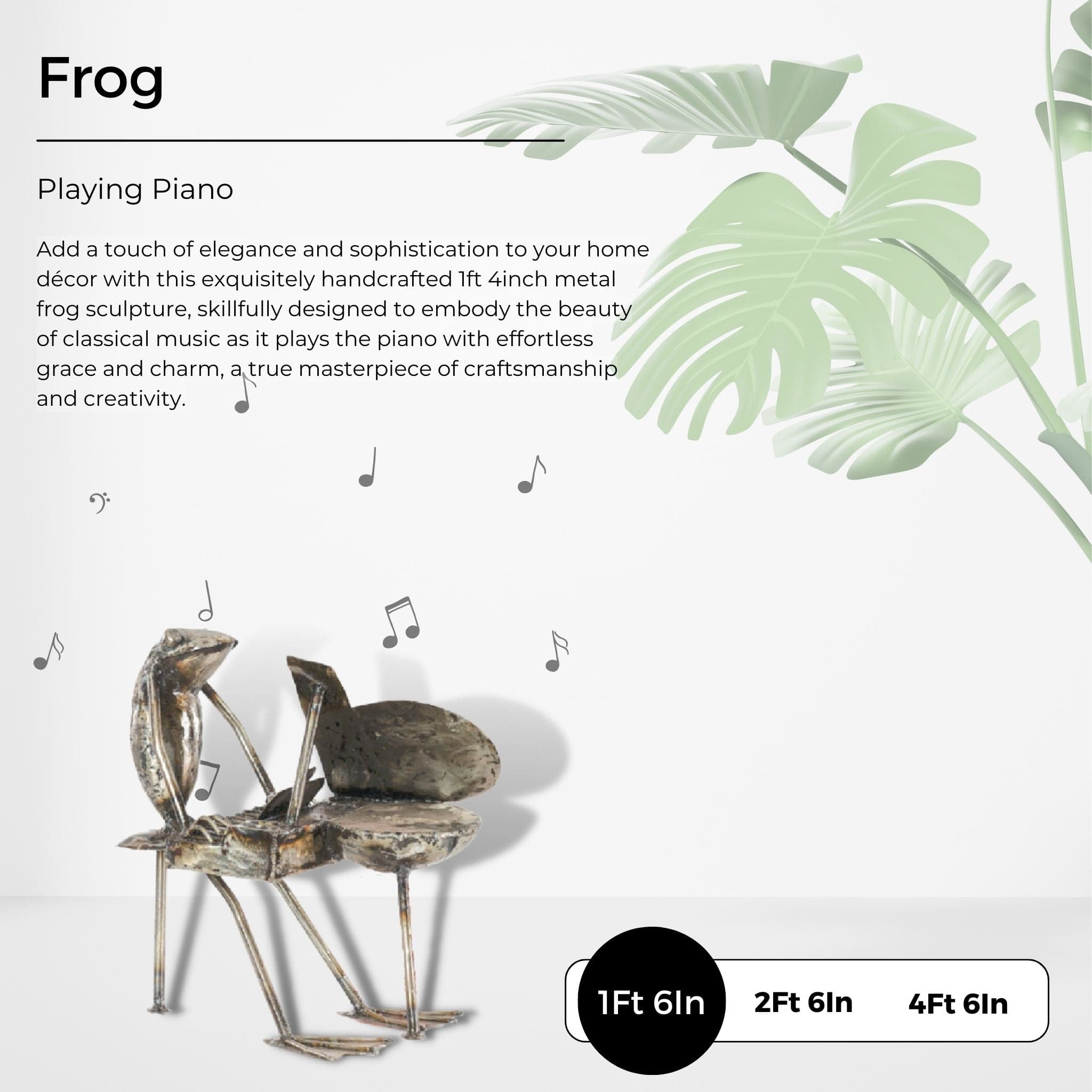 Piano Frog - Pangea Sculptures