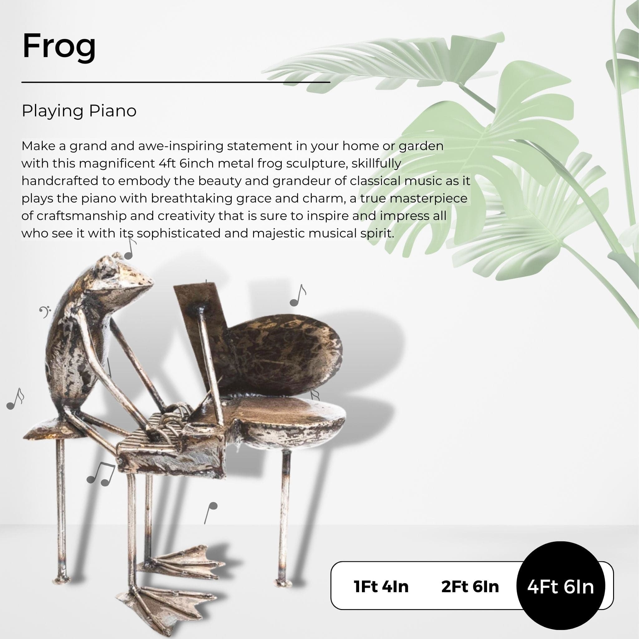 Piano Frog - Pangea Sculptures