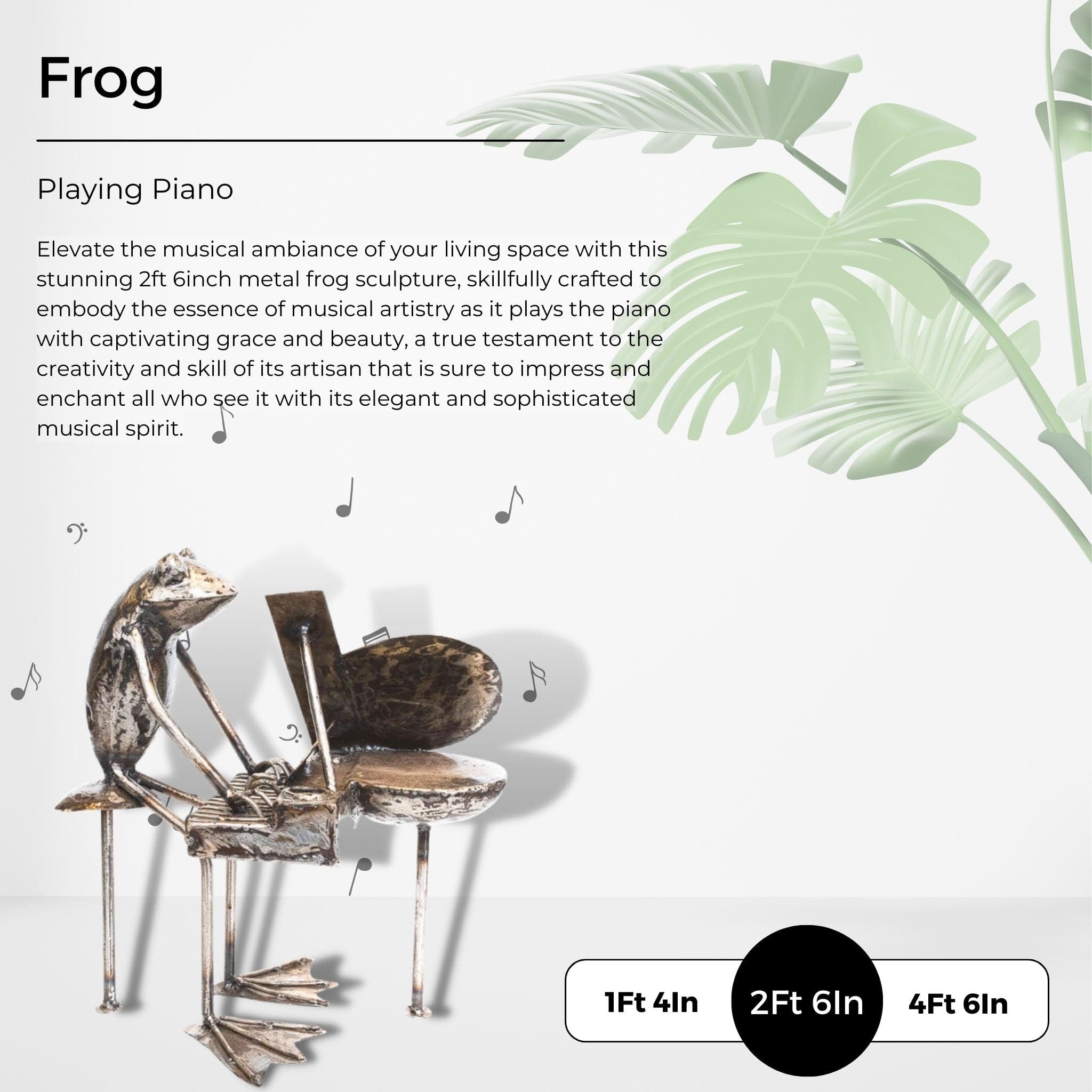 Piano Frog - Pangea Sculptures