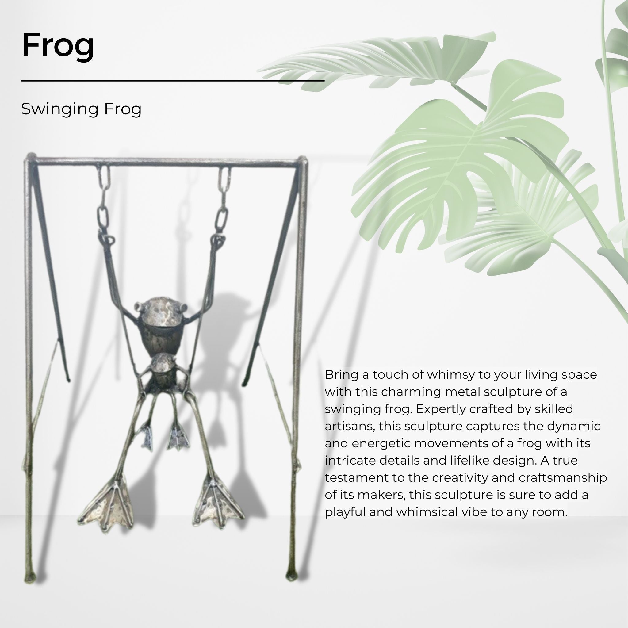 Swinging Frog - Pangea Sculptures
