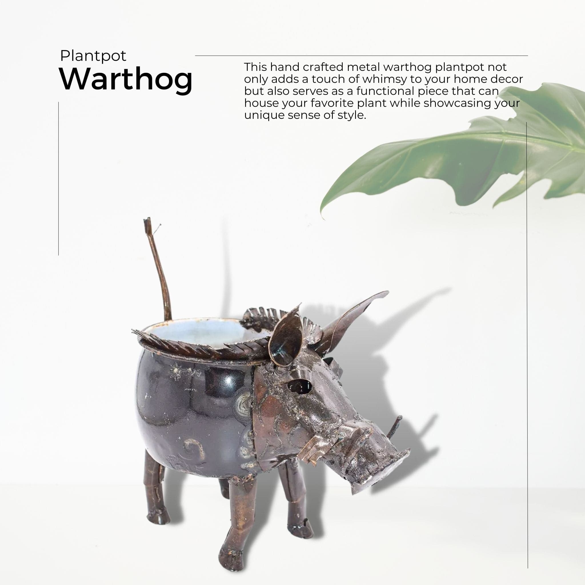 Warthog Planter - Pangea Sculptures
