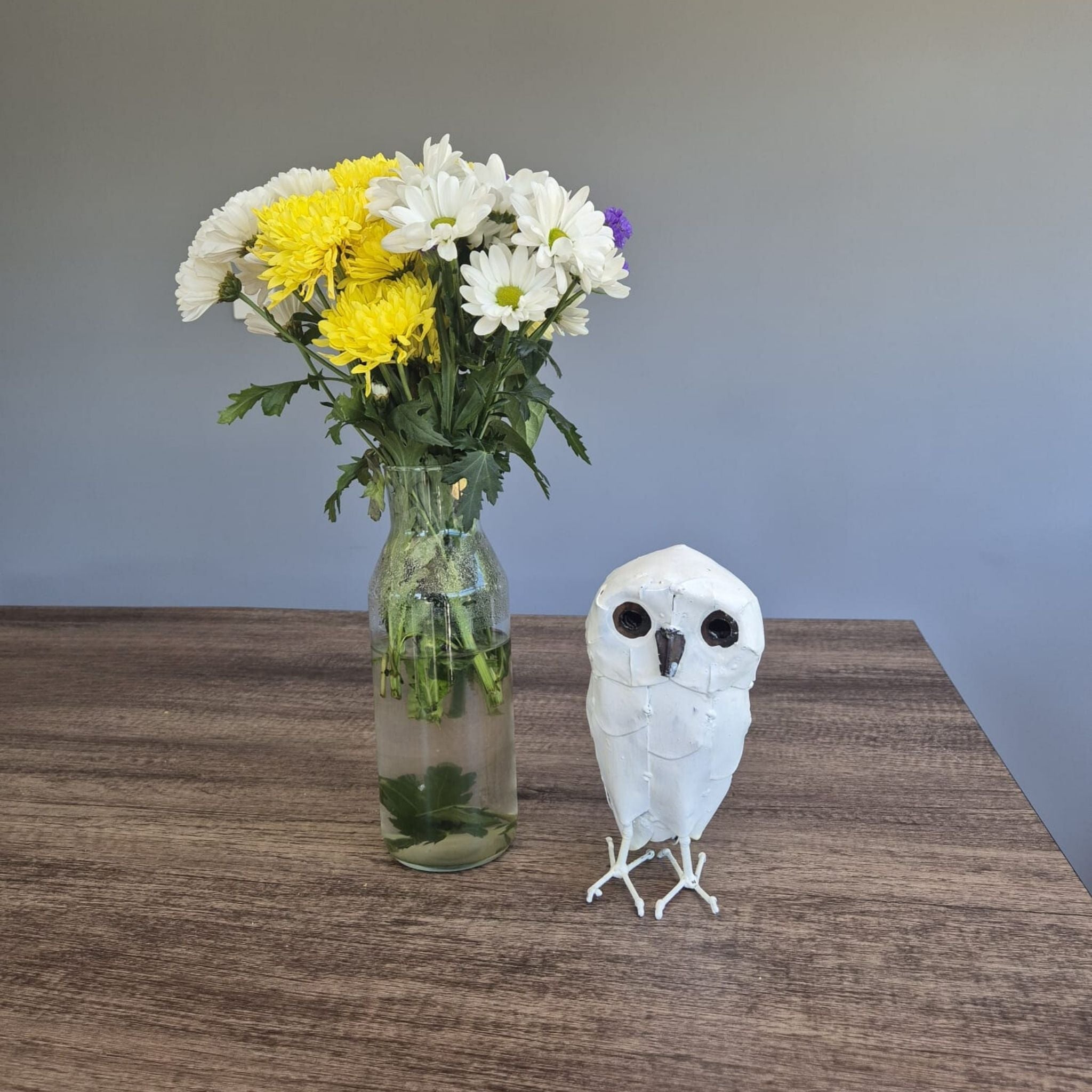 White Owl Metal Sculpture - Pangea Sculptures