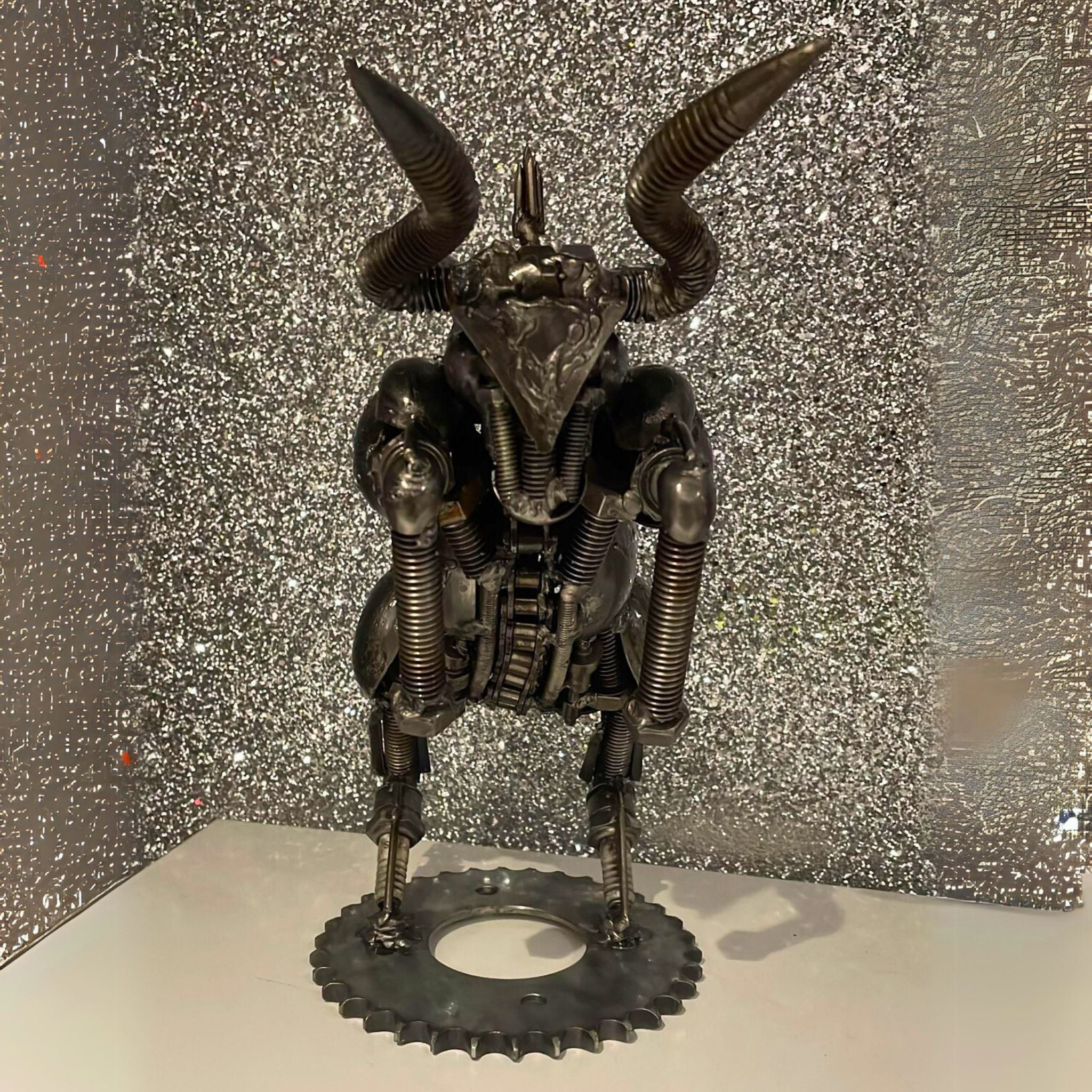 Metal Bull Sculpture