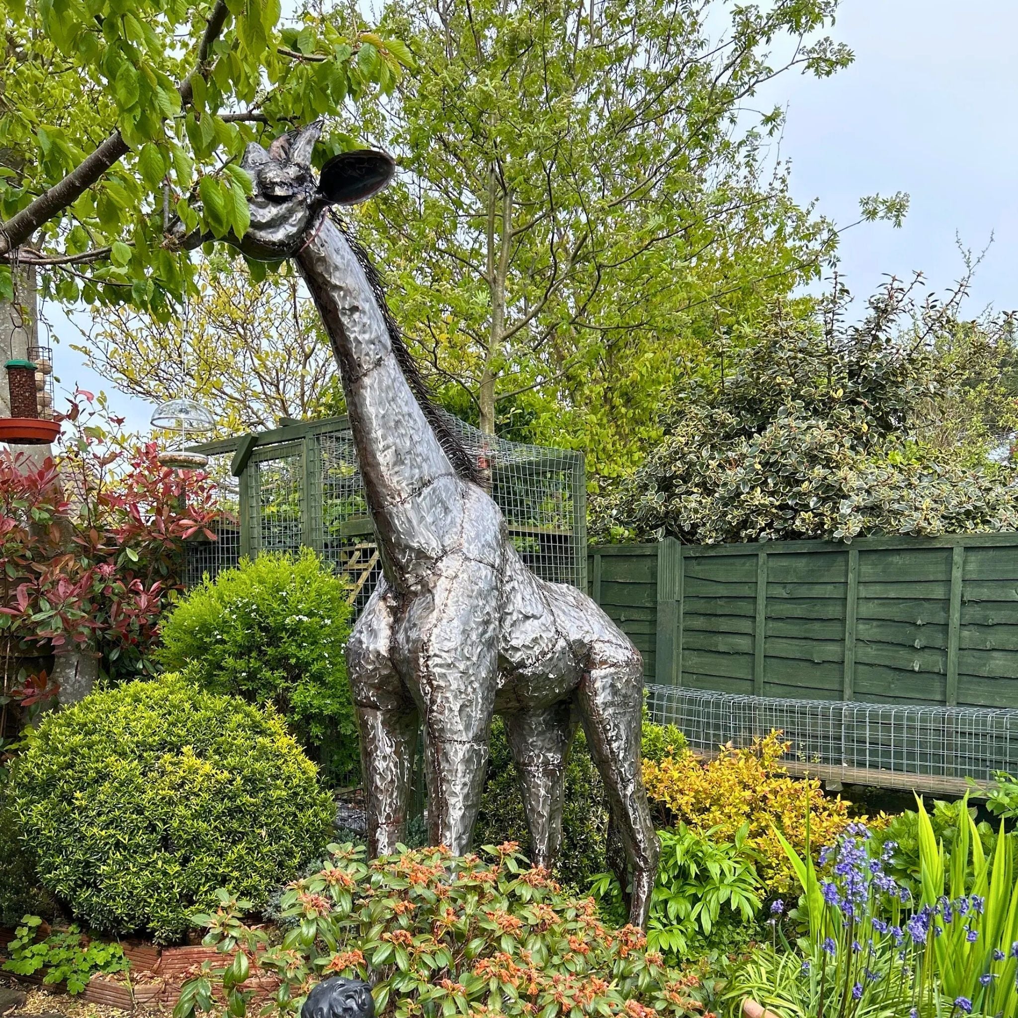 Giraffe Metal Sculpture 11ft