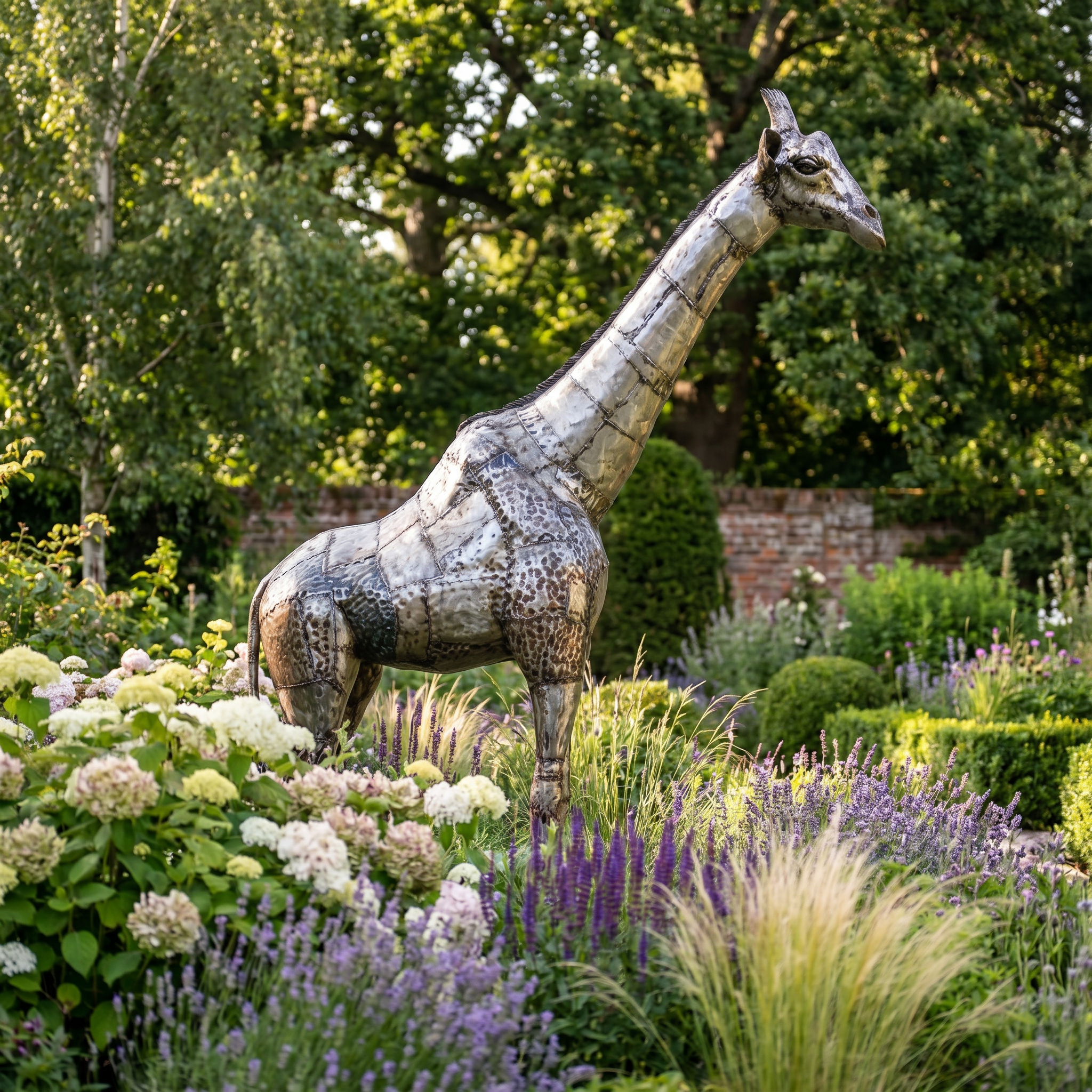 Giraffe Metal Sculpture 14ft