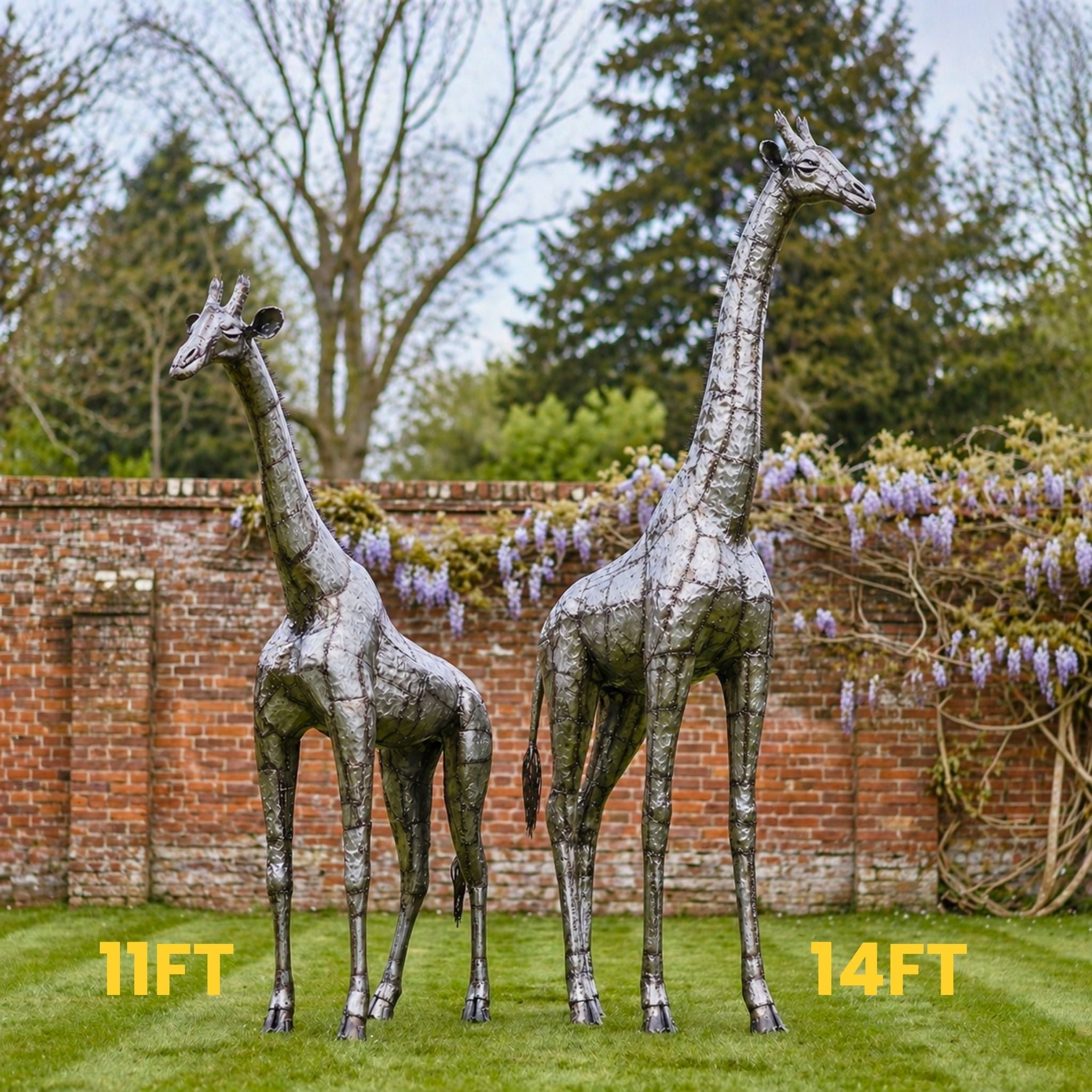 Giraffe Metal Sculpture 14ft