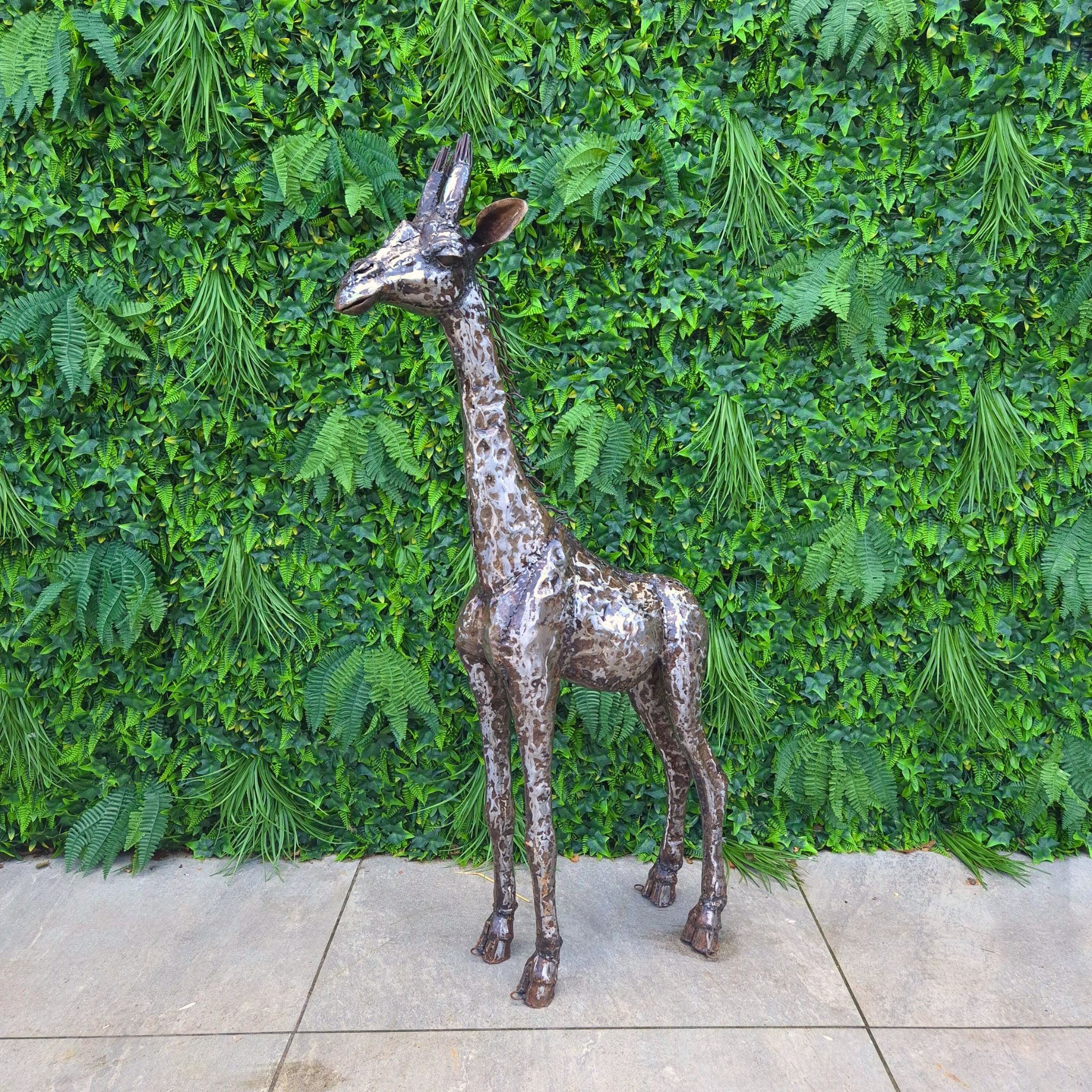 Giraffe Metal Sculpture 4ft