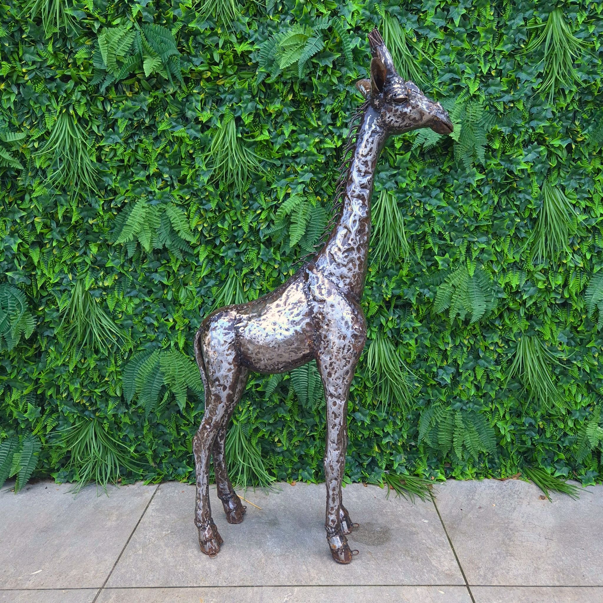 Giraffe Metal Sculpture 4ft