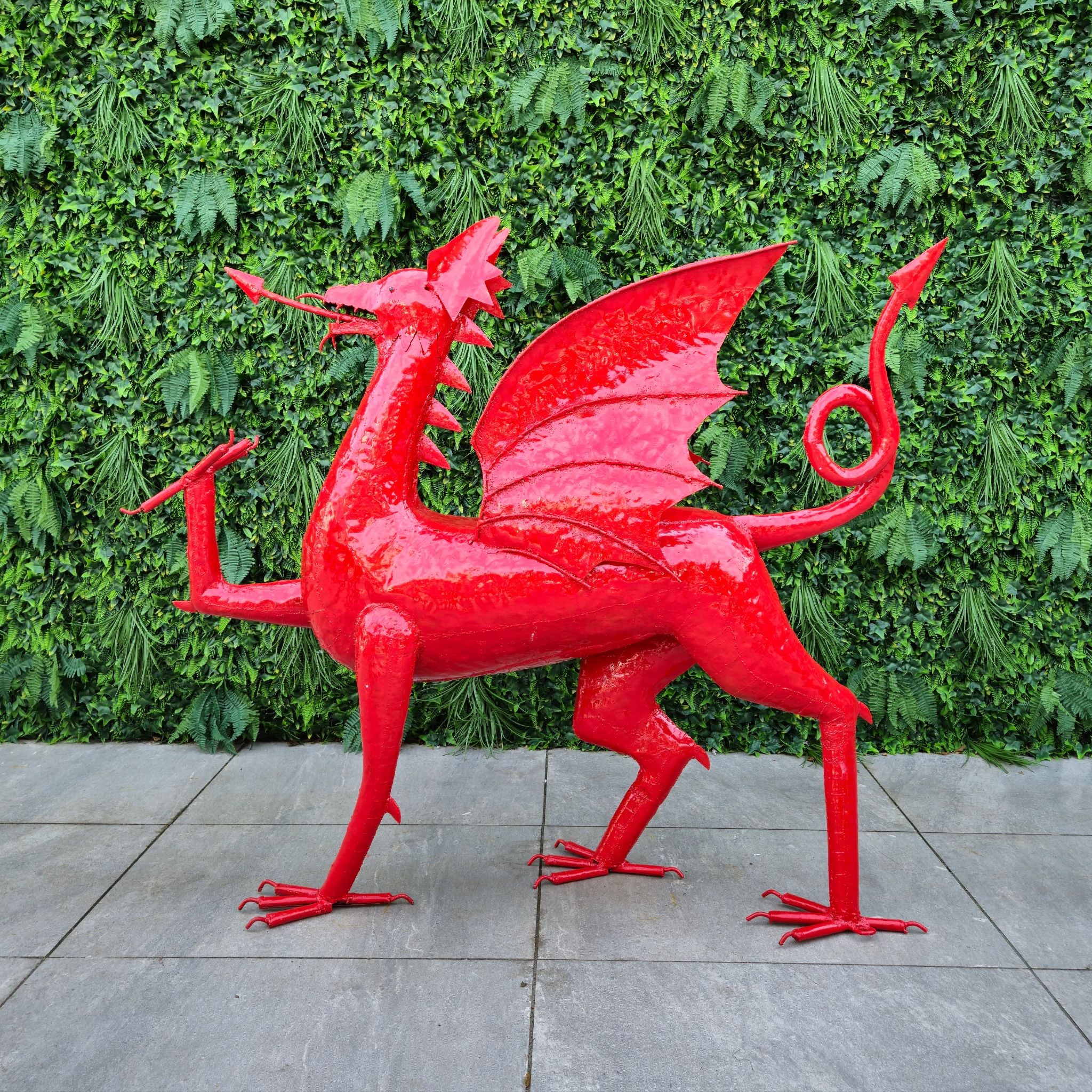 Large Welsh Dragon Metal Sculpture