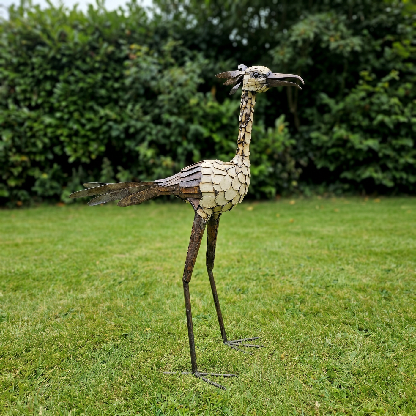 White Secretary Metal Sculpture