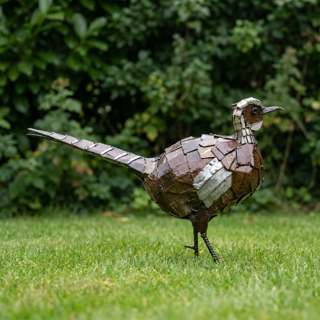 Pheasant Metal Sculpture