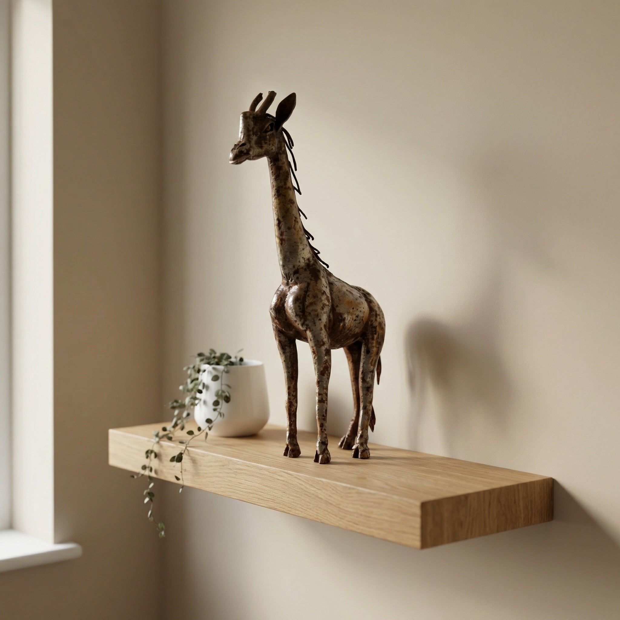 Giraffe Metal Sculpture 1ft