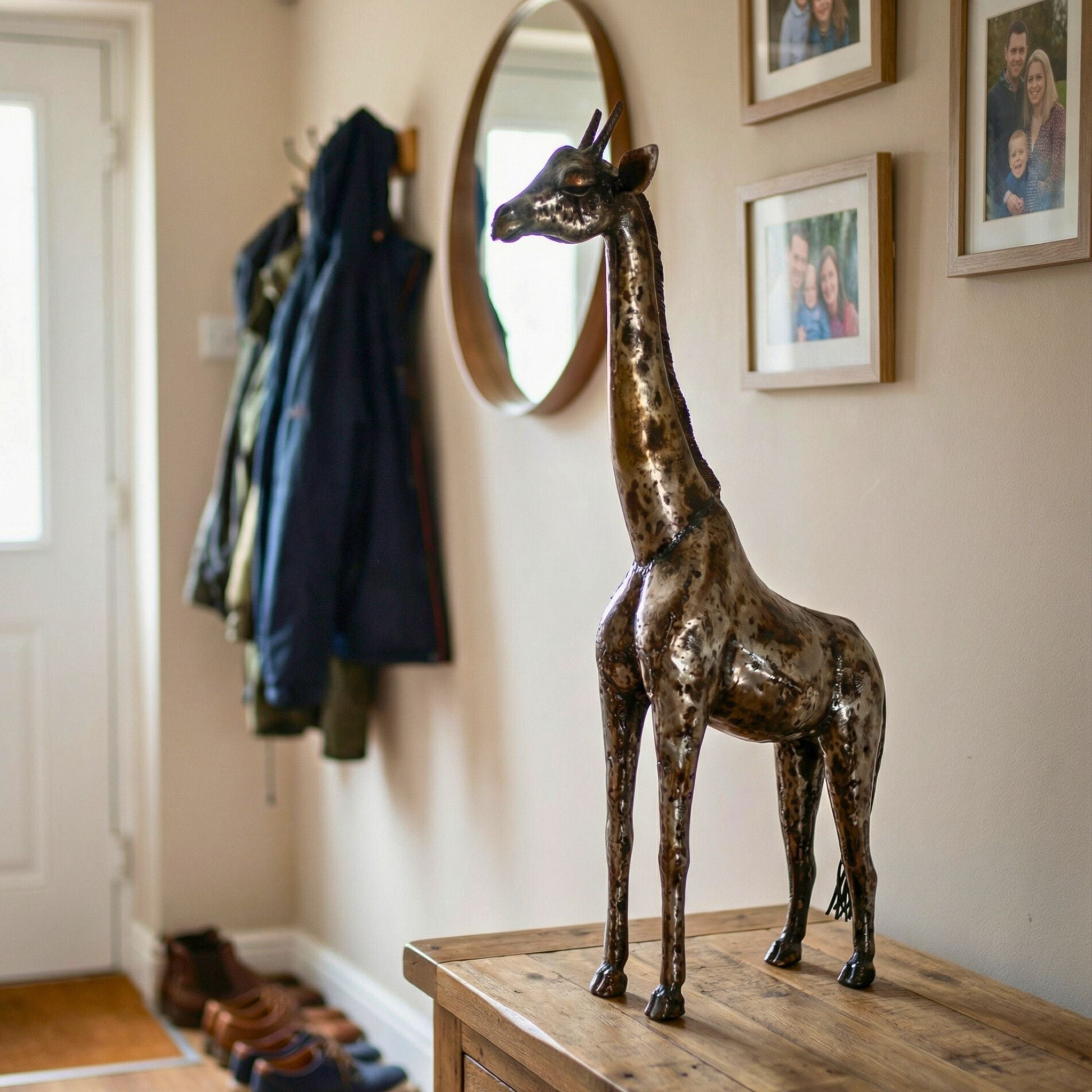 Giraffe Metal Sculpture 2.5ft