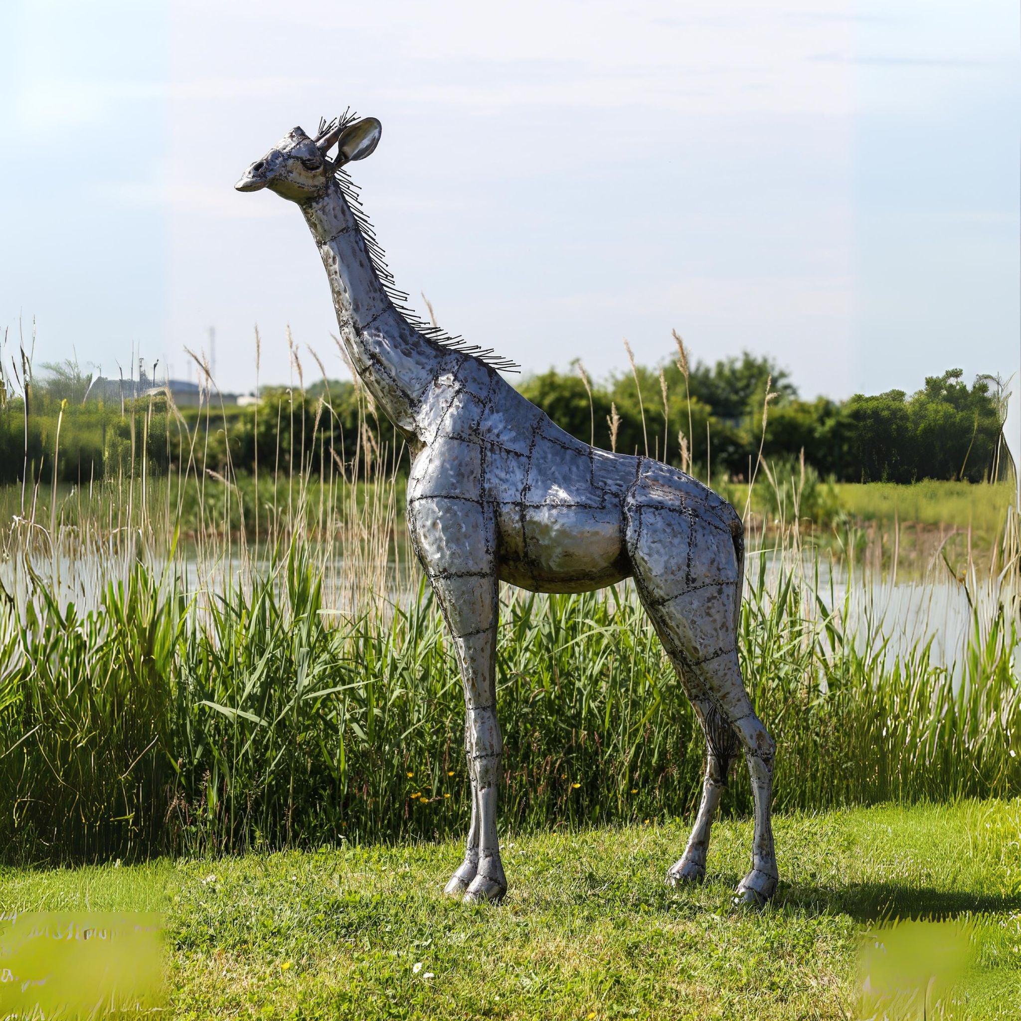 Giraffe Metal Sculpture 6ft