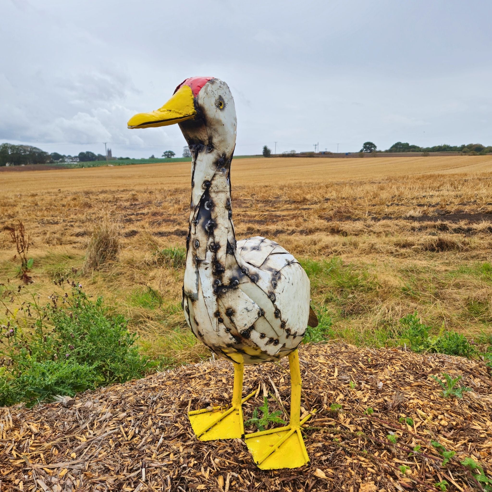 White Goose Metal Sculpture