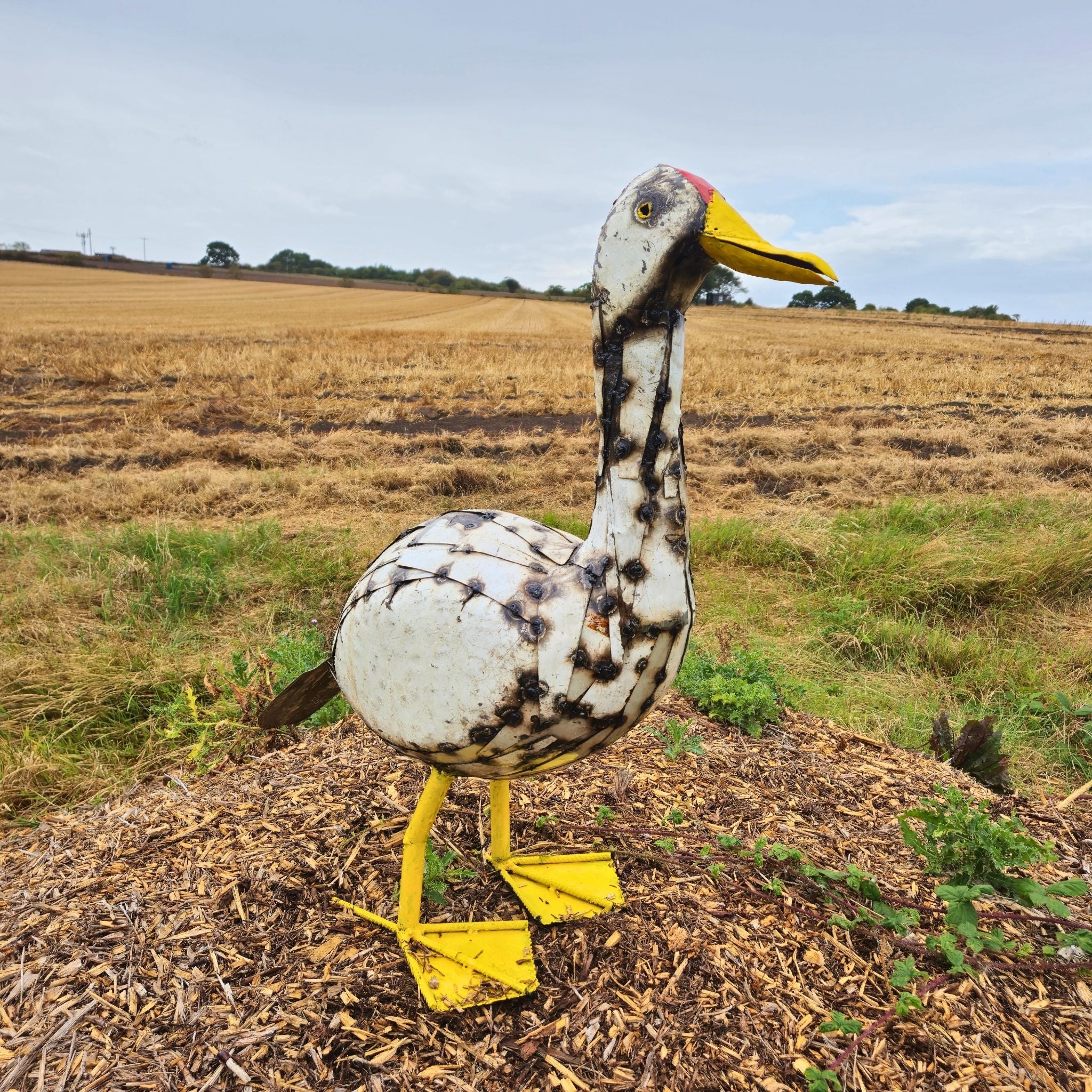 White Goose Metal Sculpture