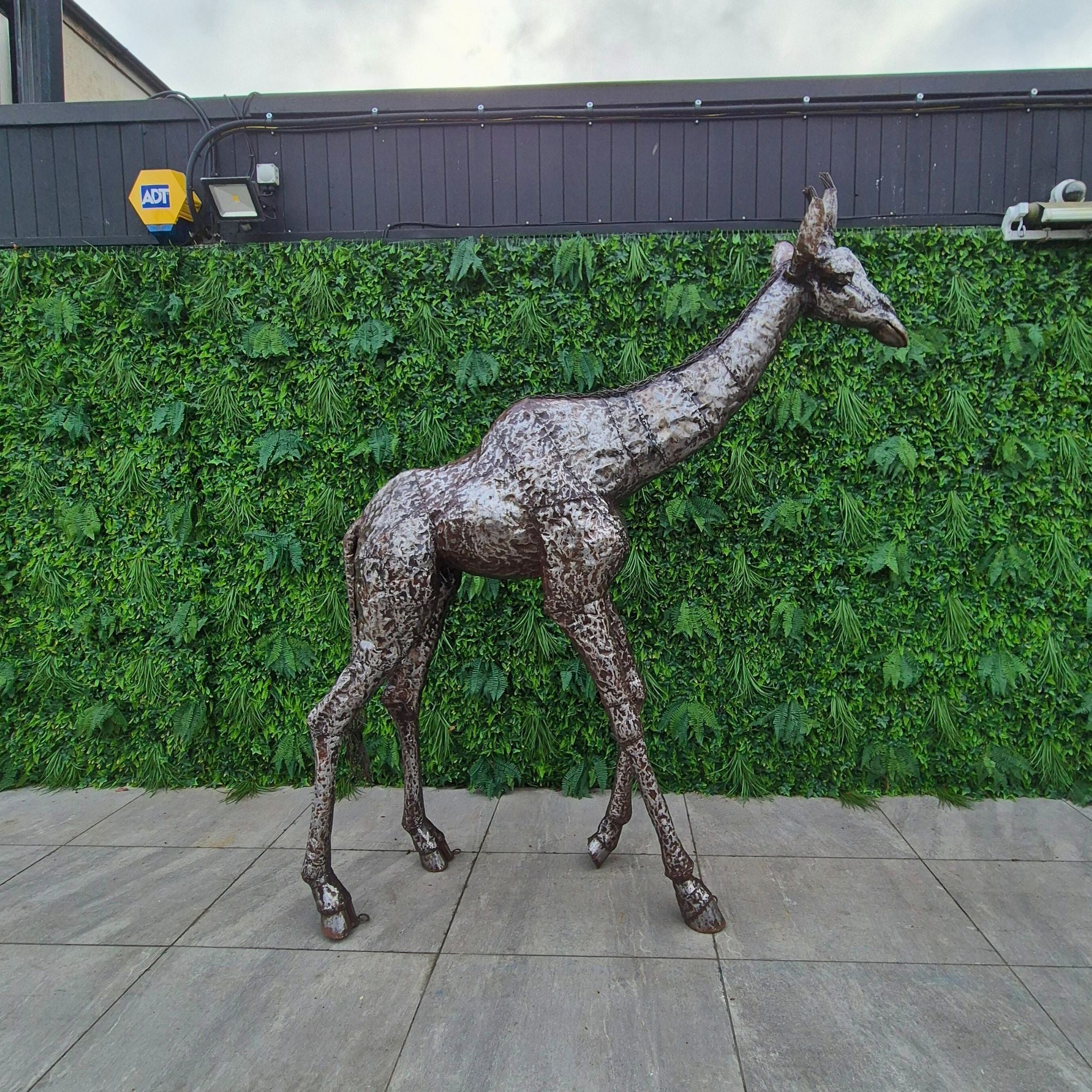 Giraffe Metal Sculpture 8ft