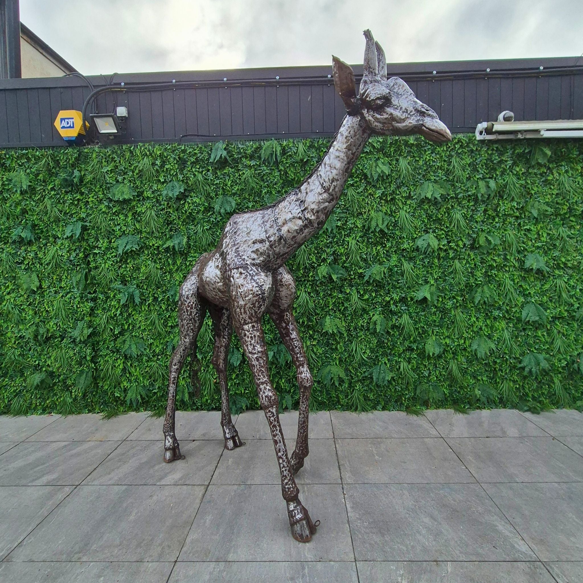 Giraffe Metal Sculpture 8ft