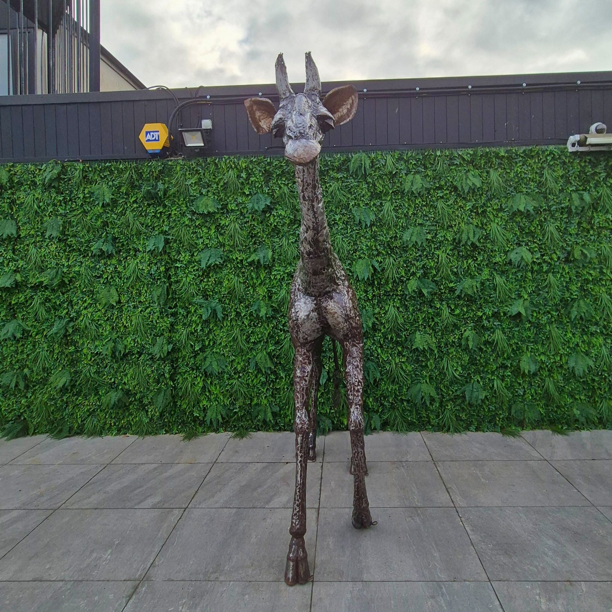 Giraffe Metal Sculpture 8ft