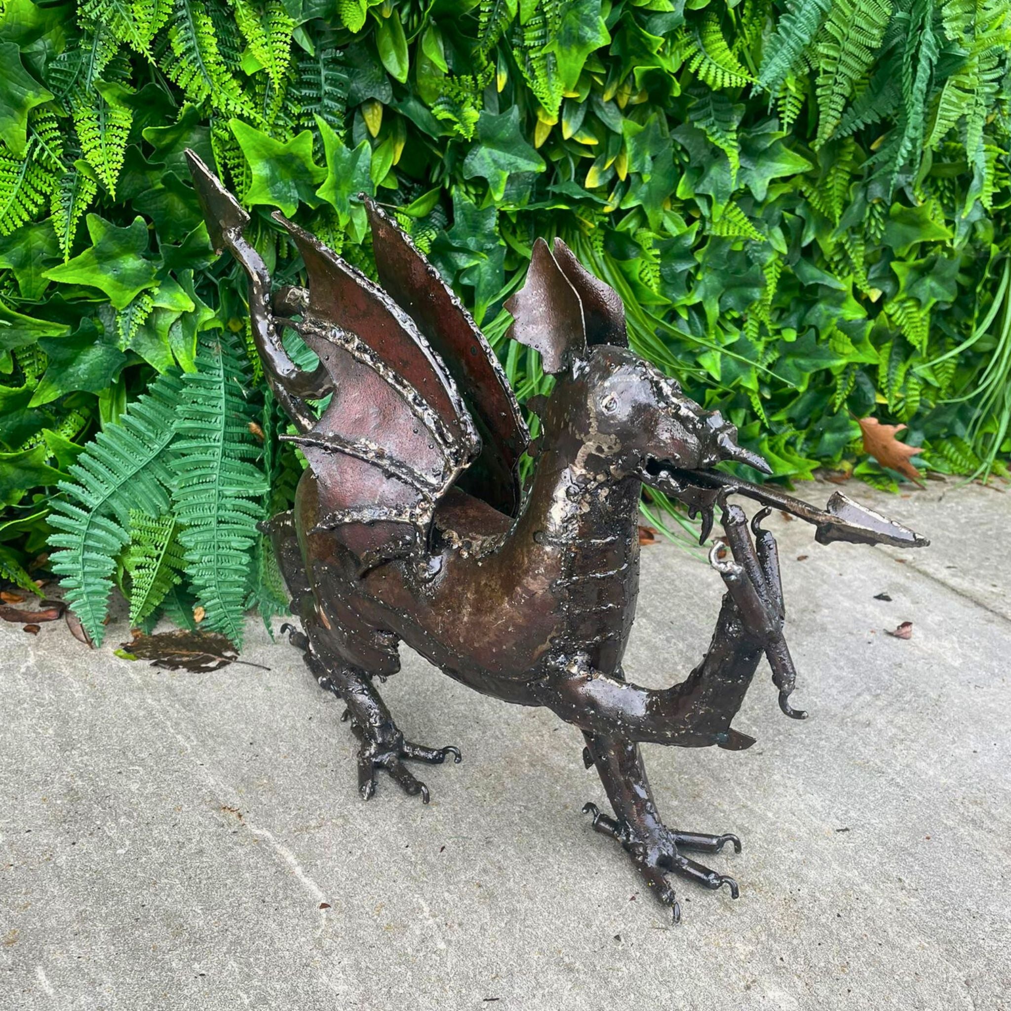 Welsh Dragon Metal Sculpture