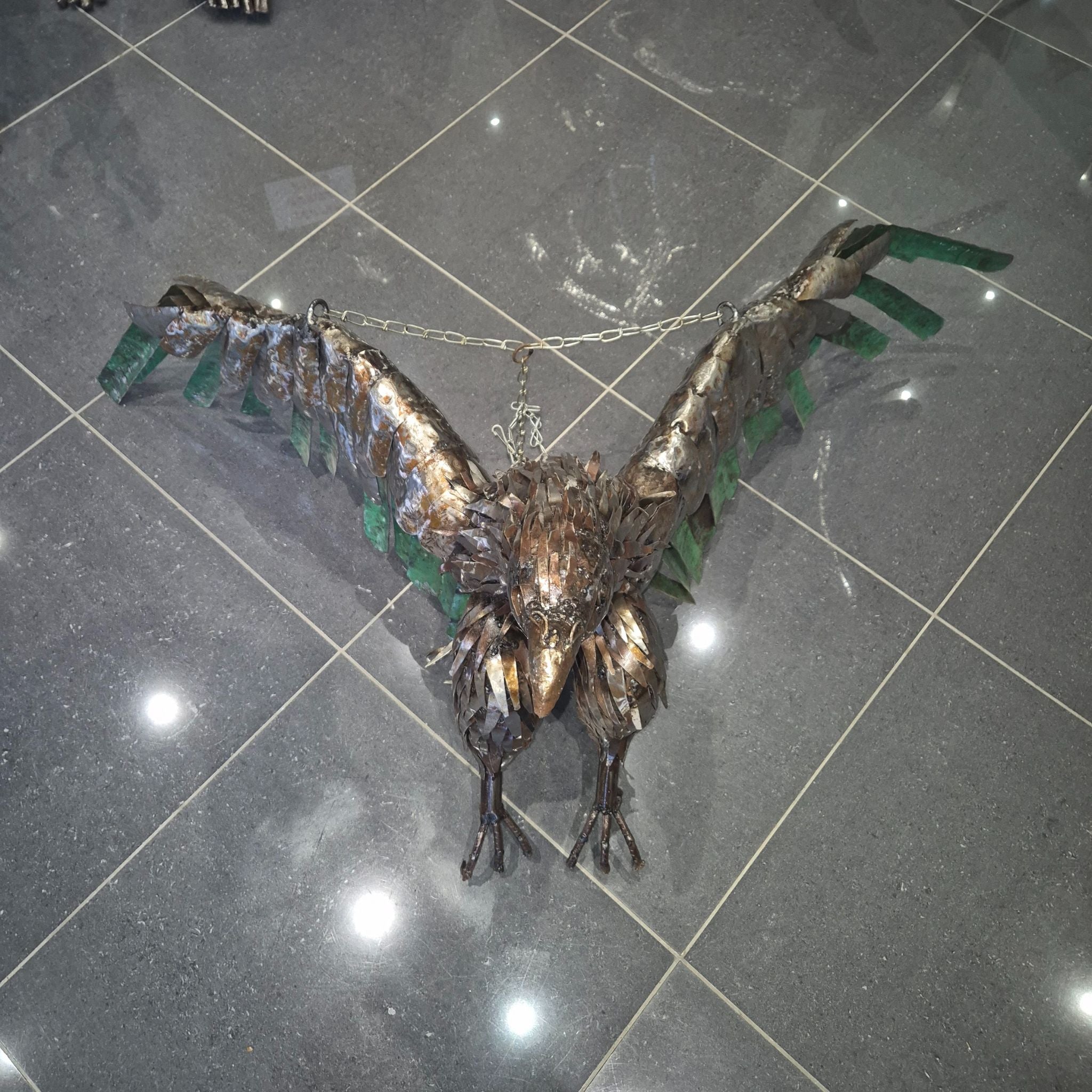 Large Flying Eagle Metal Sculpture