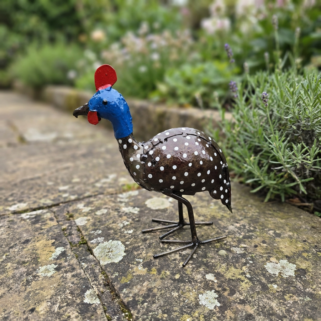 Guinea fowl Metal Sculpture