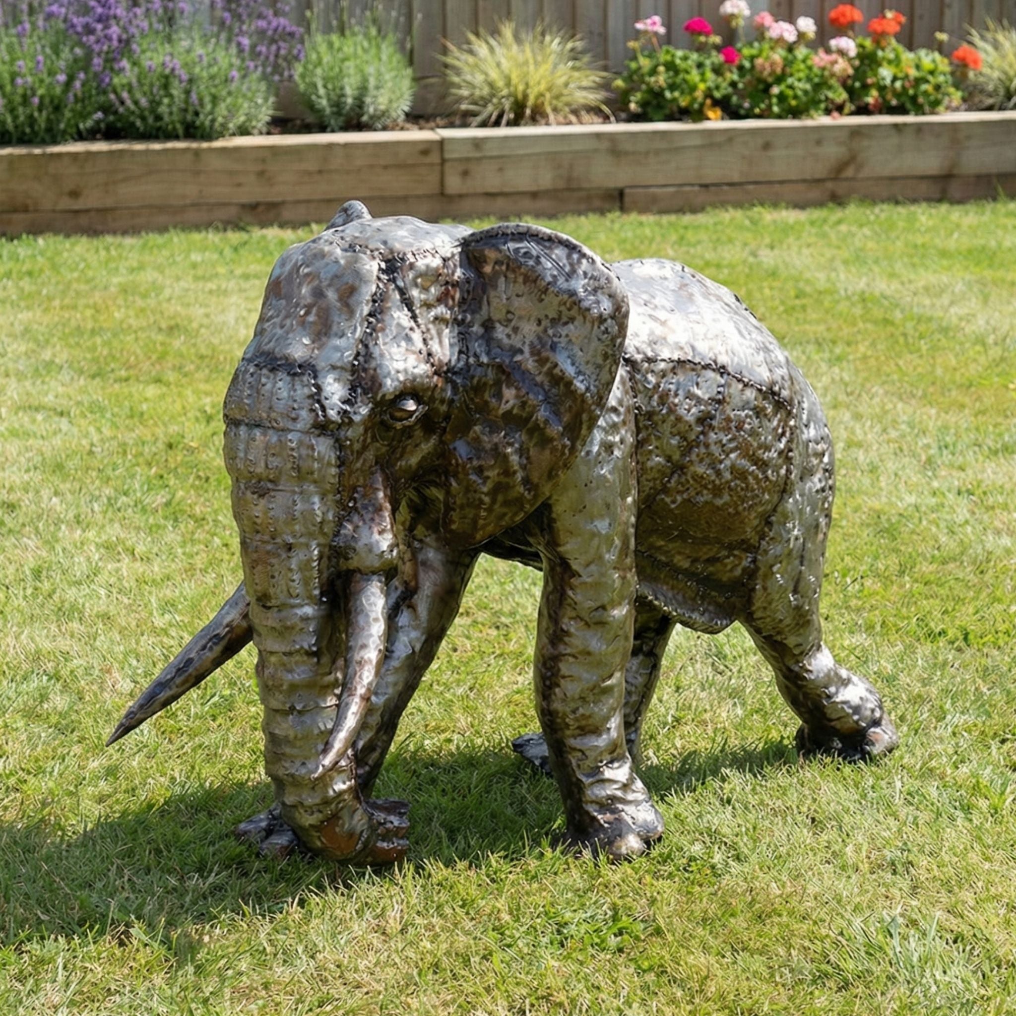 Elephant Metal Sculpture 2ft