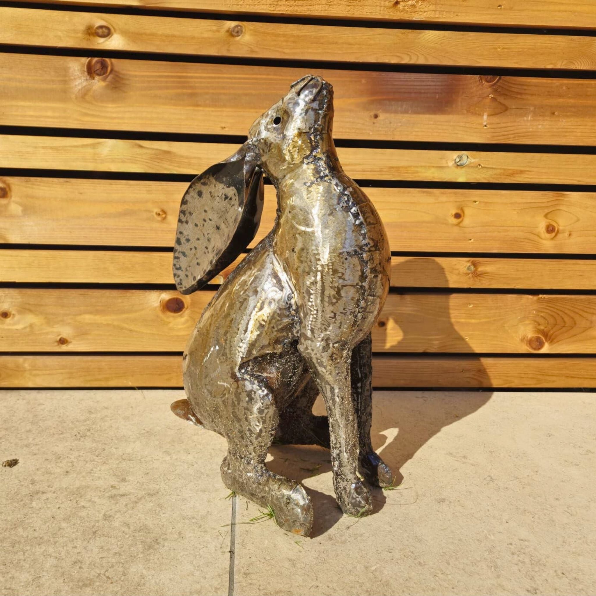 Stretching Hare Sculpture
