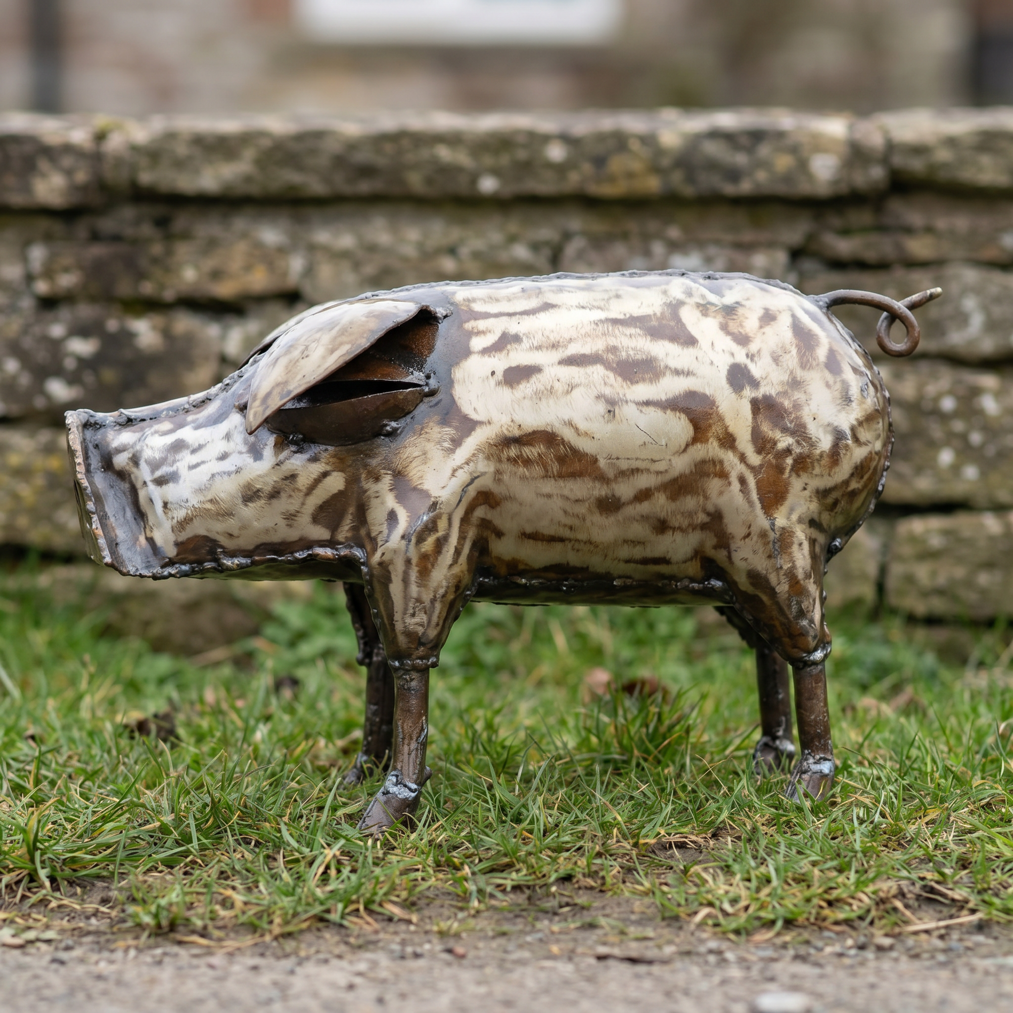 Pig Metal Sculpture - Medium