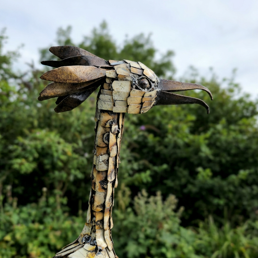 White Secretary Metal Sculpture