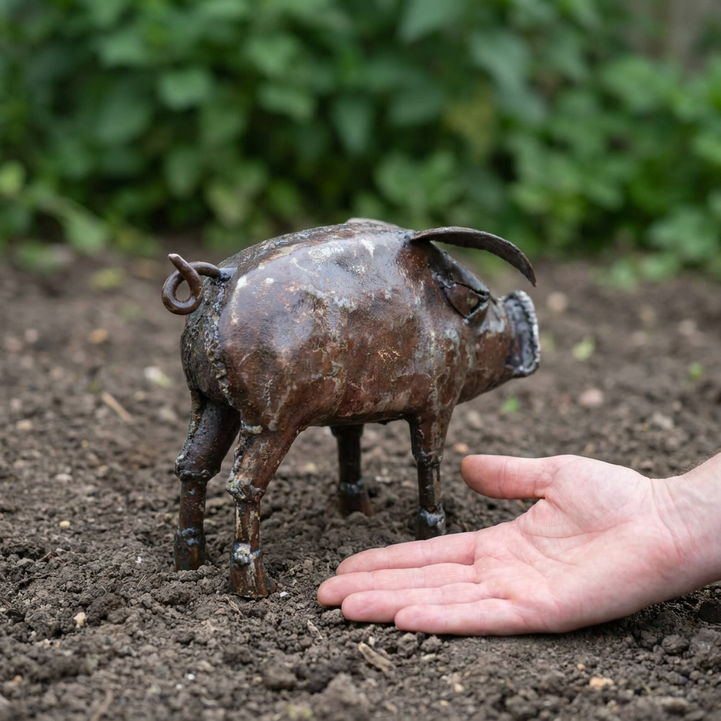 Pig Metal Sculpture - Small