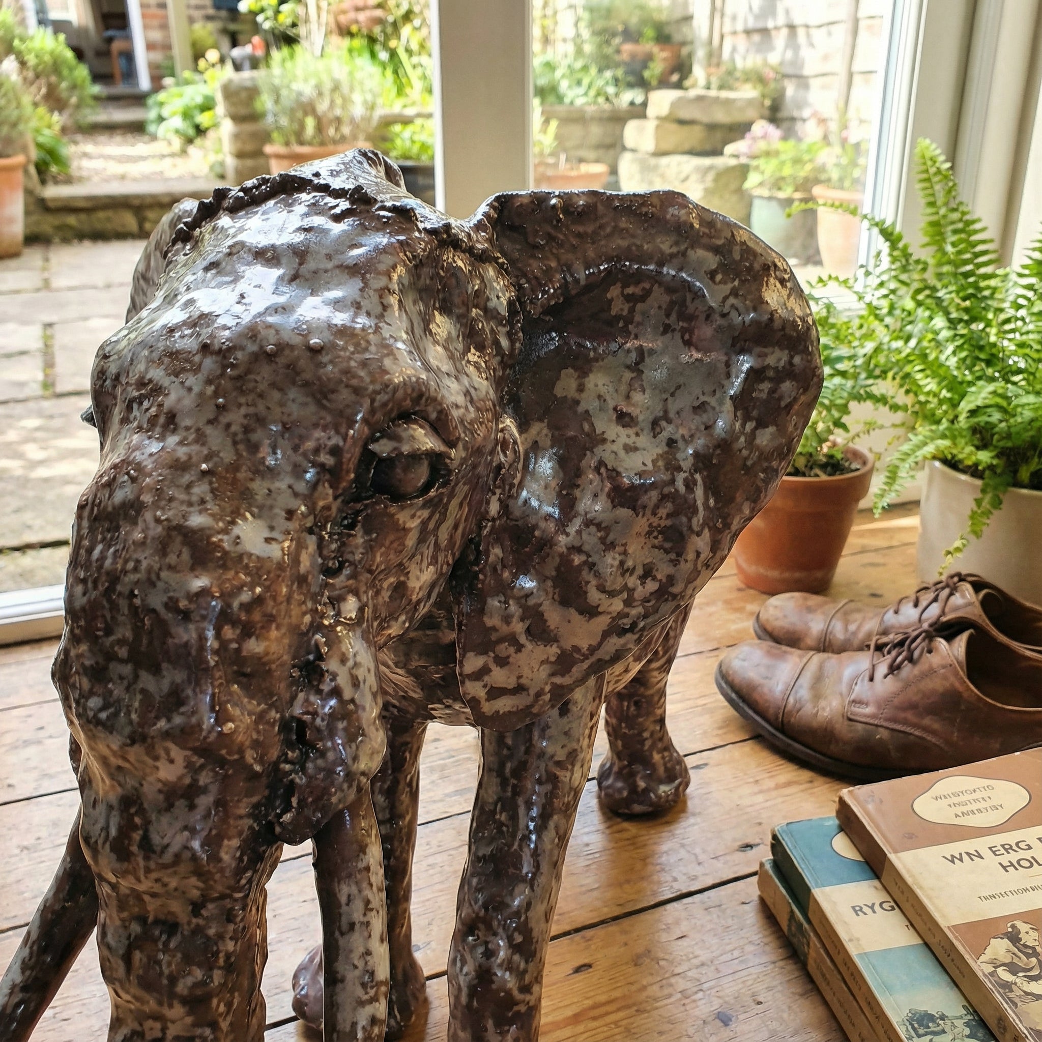 Elephant Metal Sculpture 1ft