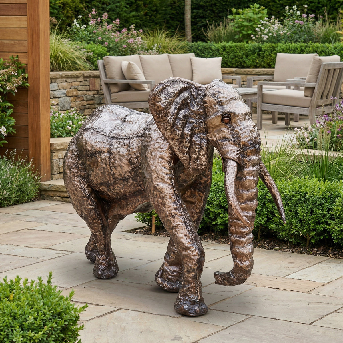 Elephant Metal Sculpture 4ft
